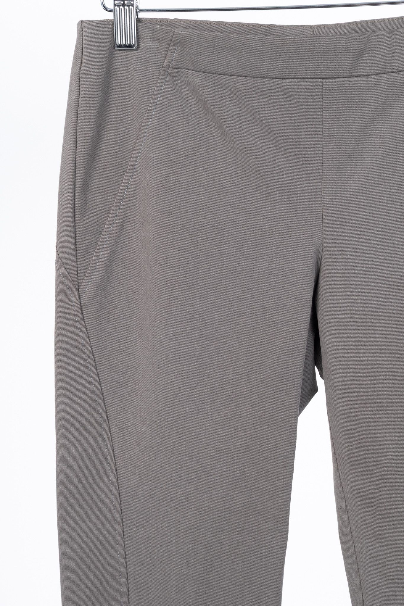 Brunello Cucinelli Brunello Cucinelli Taupe Grey Cotton-Twill Leggings Size 27" / US 4 / IT 40 - 4 Thumbnail