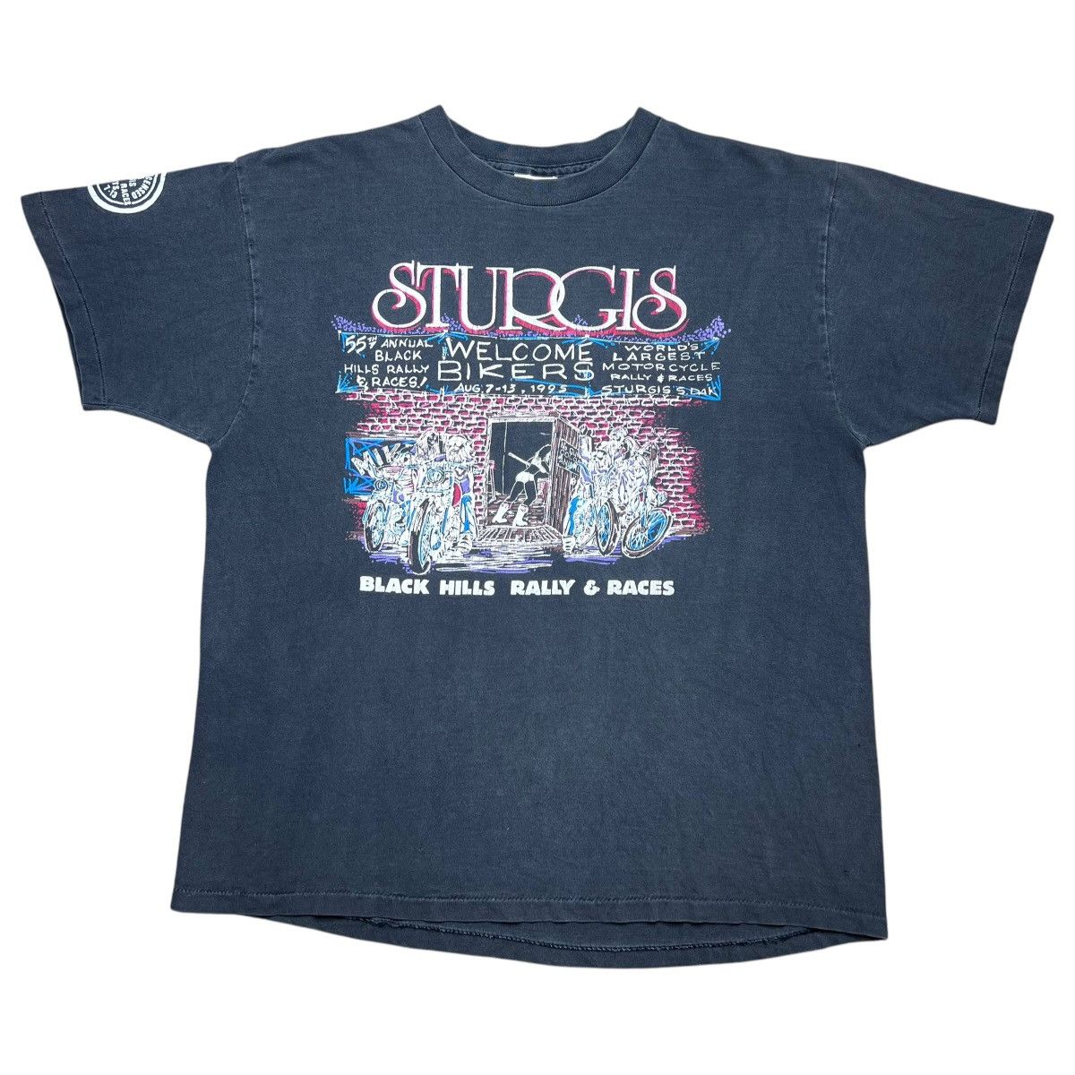 Other 1995 Sturgis Black Hills Rally South Dakota Biker Bar TShirt Size US L / EU 52-54 / 3 - 1 Thumbnail