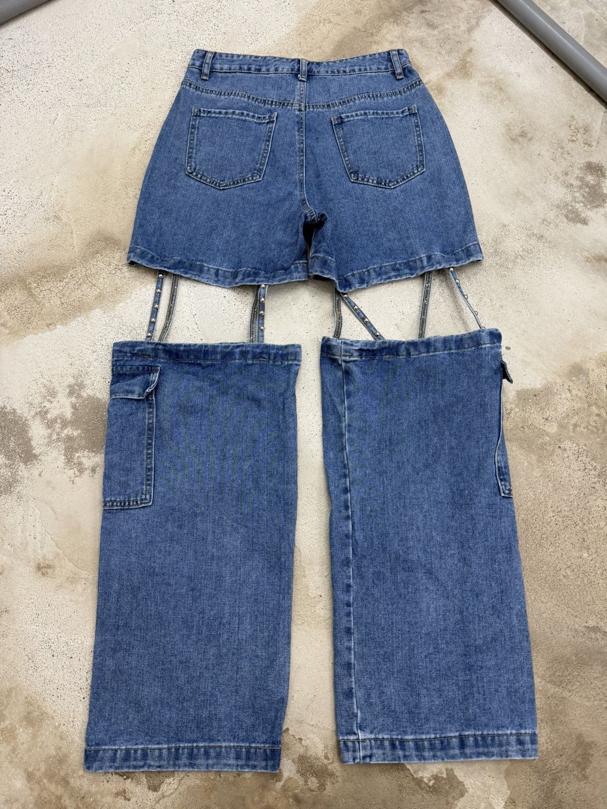 Japanese Brand Y2K Avant Garde Designer Style Street Unisex Denim Pants Size US 28 / EU 44 - 9 Thumbnail