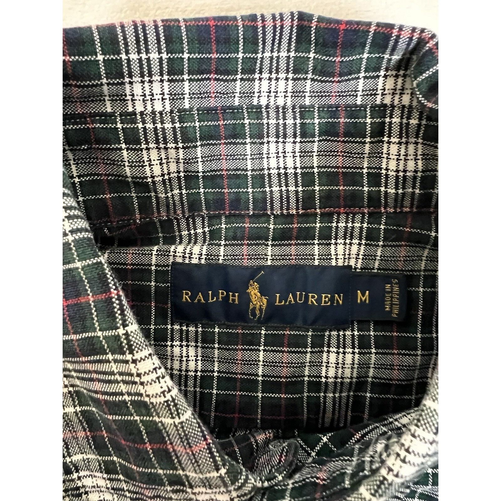 Polo Ralph Lauren Polo Ralph Lauren Long Sleeve Button Up Plaid Shirt Green Bl Size US M / EU 48-50 / 2 - 5 Thumbnail