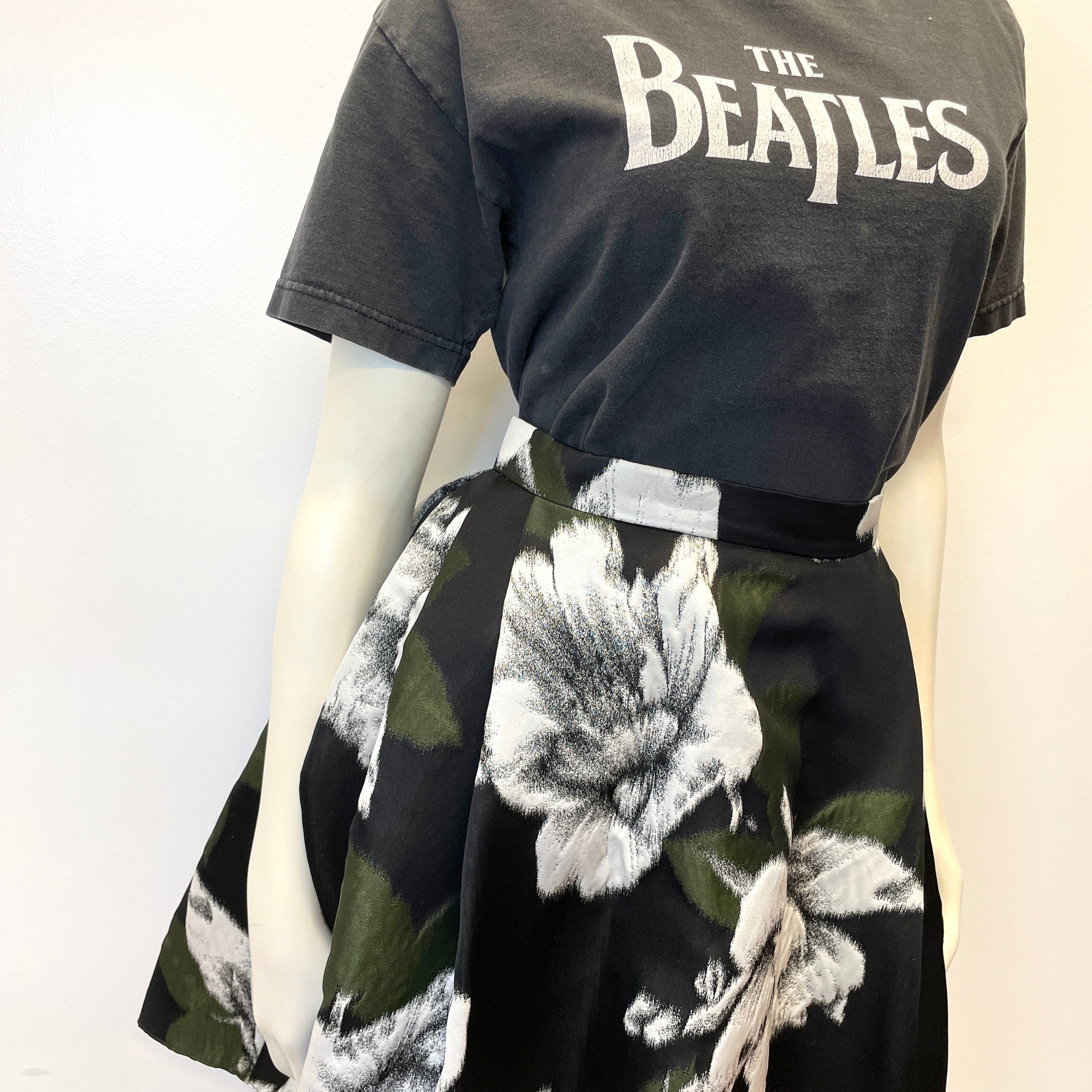 Lanvin Lanvin Fall '13 Vintage Designer Moody Floral Statement Skirt Made In France Size 29" Size 29" - 3 Thumbnail