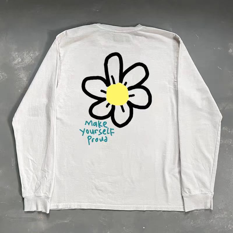 Japanese Brand White washed vintage floral print long-sleeved t-shirt Size US M / EU 48-50 / 2 - 1 Thumbnail