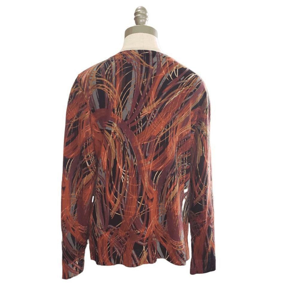 Designer CT1429 Christopher & Banks Ladies Multicolor Cardigan M Size M / US 6-8 / IT 42-44 - 2 Thumbnail