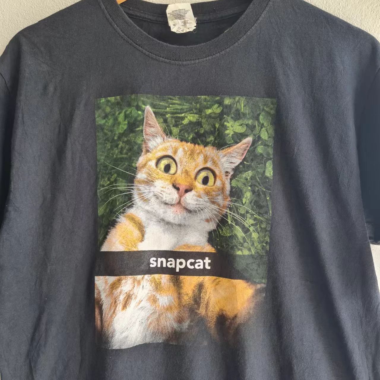 Vintage Black Vintage Cat-Print T-Shirt Size US M / EU 48-50 / 2 - 2 Thumbnail