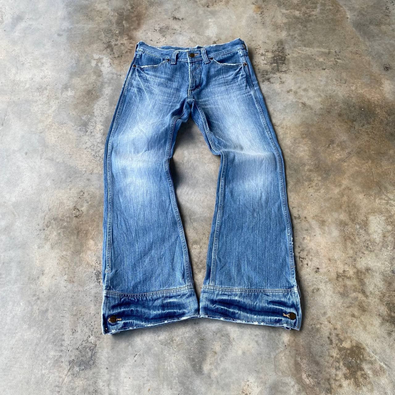 Lee RARE Vintage Lee Riders Button Slit Flare Jean-70s/80s Style Size US 29 - 1 Thumbnail