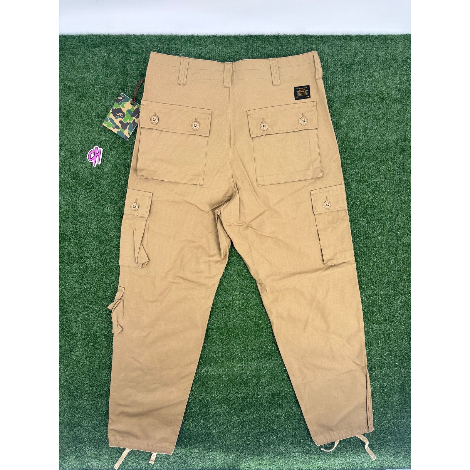 Bape Bape 'Dev-Ops' Beige Cargo Pants Size Medium Size US 31 - 2 Thumbnail