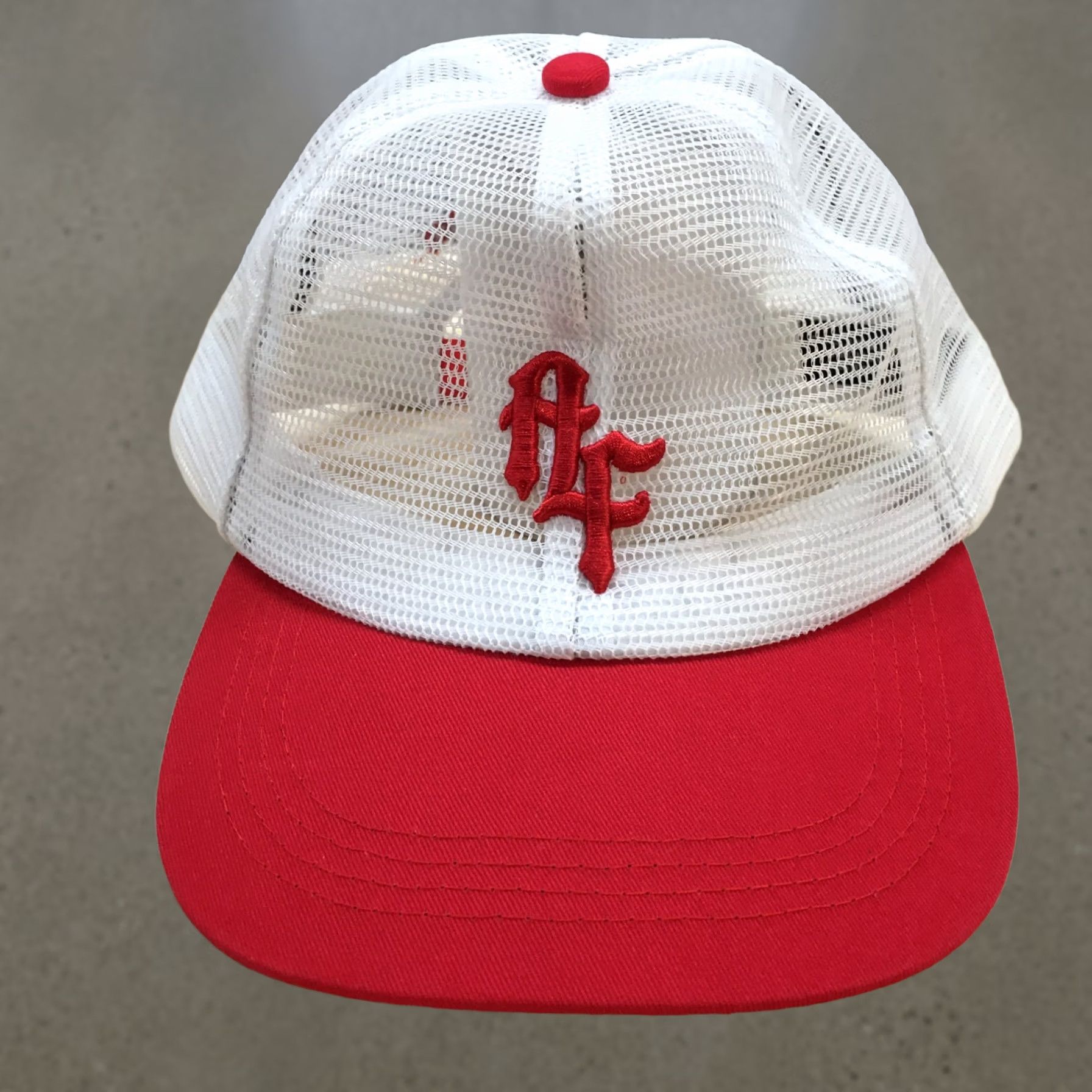Logo 7 AF Live Forever Trucker Hat Mens Red White One Size Adjustable Embroidered Logo Size ONE SIZE - 1 Thumbnail