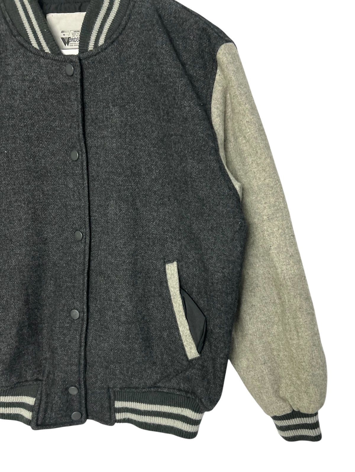 Vintage 🔥 VINTAGE WORDS WORTH Wool Varsity Jacket Size US L / EU 52-54 / 3 - 8 Thumbnail