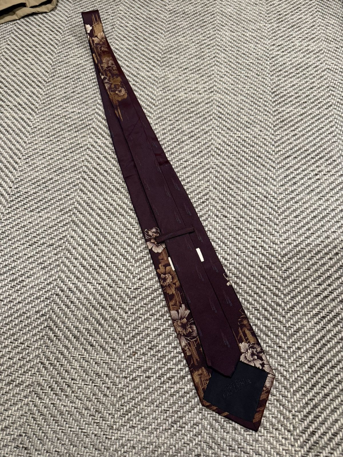 Jean Paul Gaultier JEAN PAUL GAULTIER HOMME Dark Pattern Burgundy COLOR TIE Size ONE SIZE - 4 Thumbnail