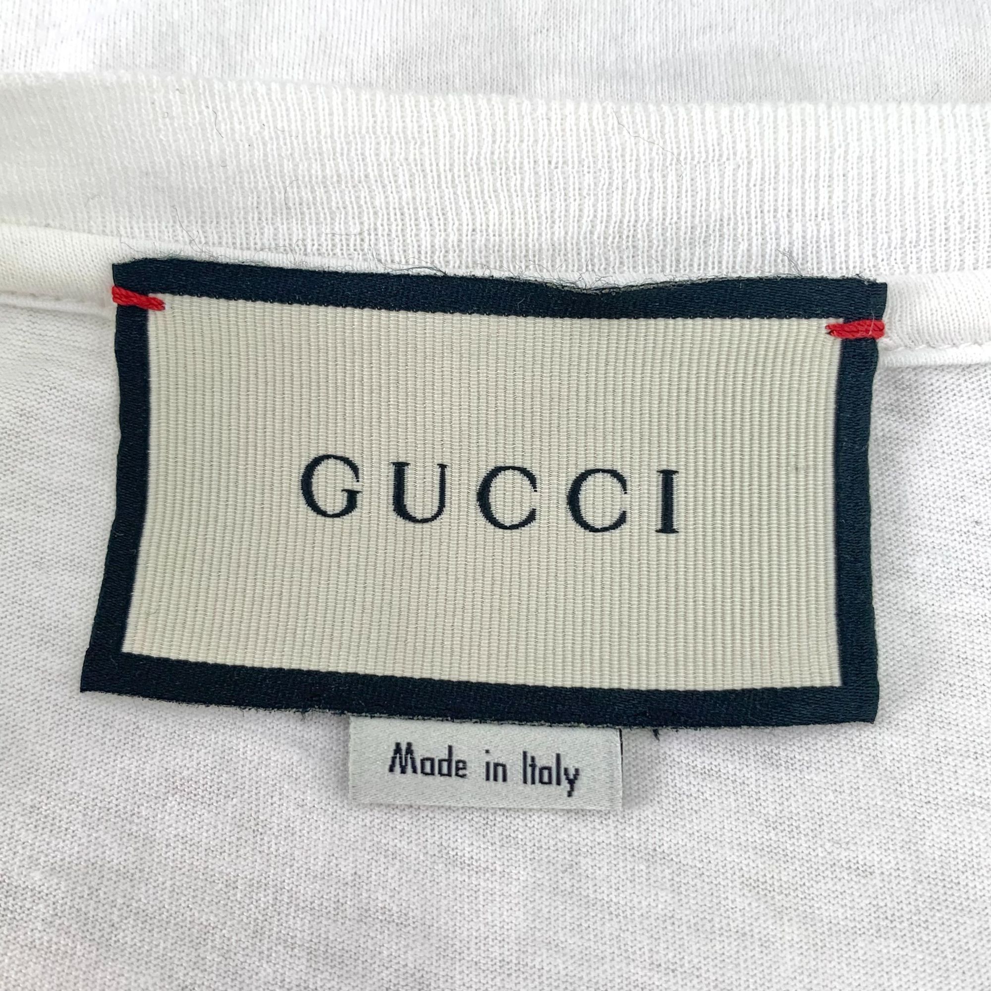 Gucci Gucci White Ouroboros T-Shirt XXL Cotton Mens Crewneck Logo Size US XXL / EU 58 / 5 - 7 Thumbnail