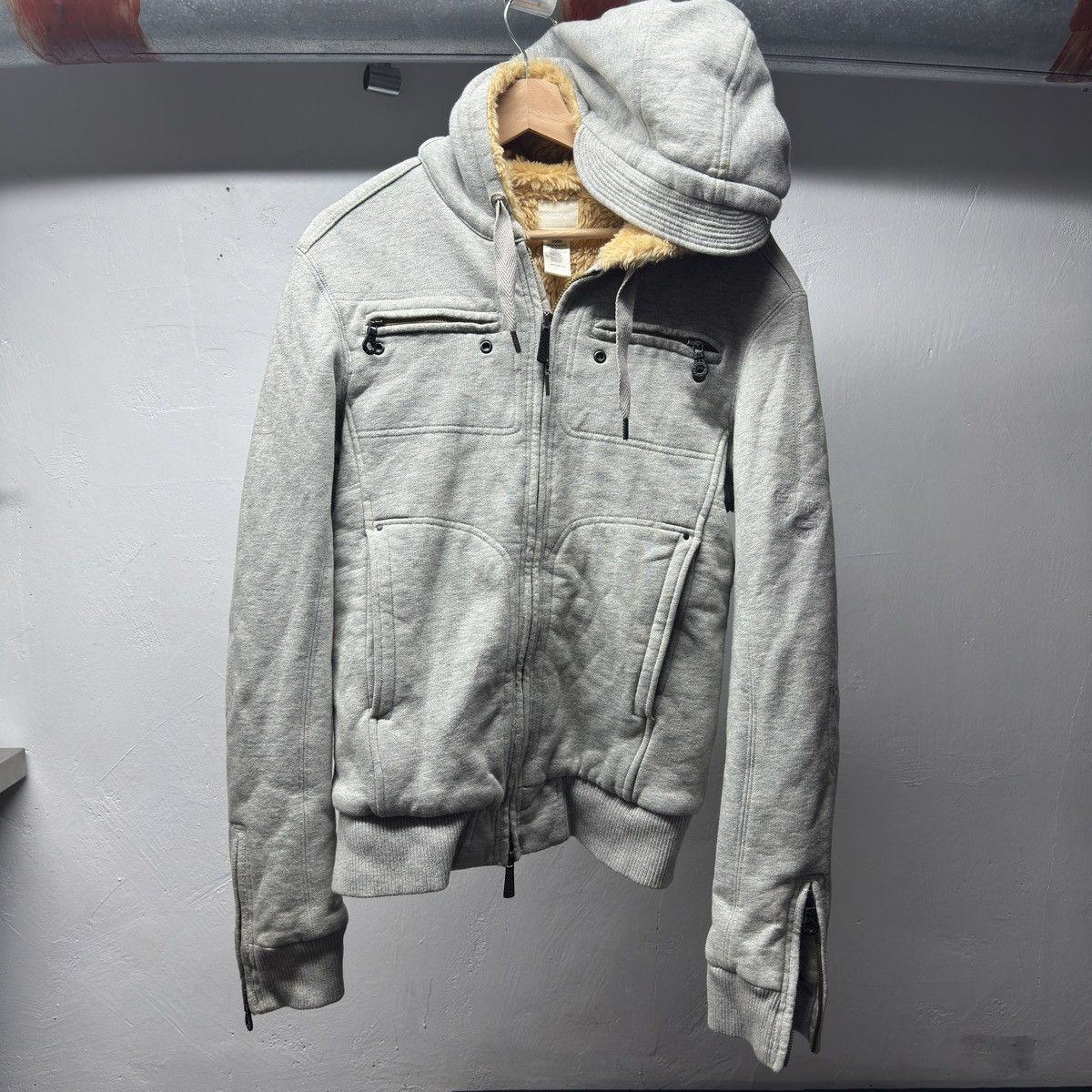 Diesel Diesel Faux Fur Lined Zip Up Hoodie ifsixwasnine ERD Grunge Size US L / EU 52-54 / 3 - 9 Thumbnail