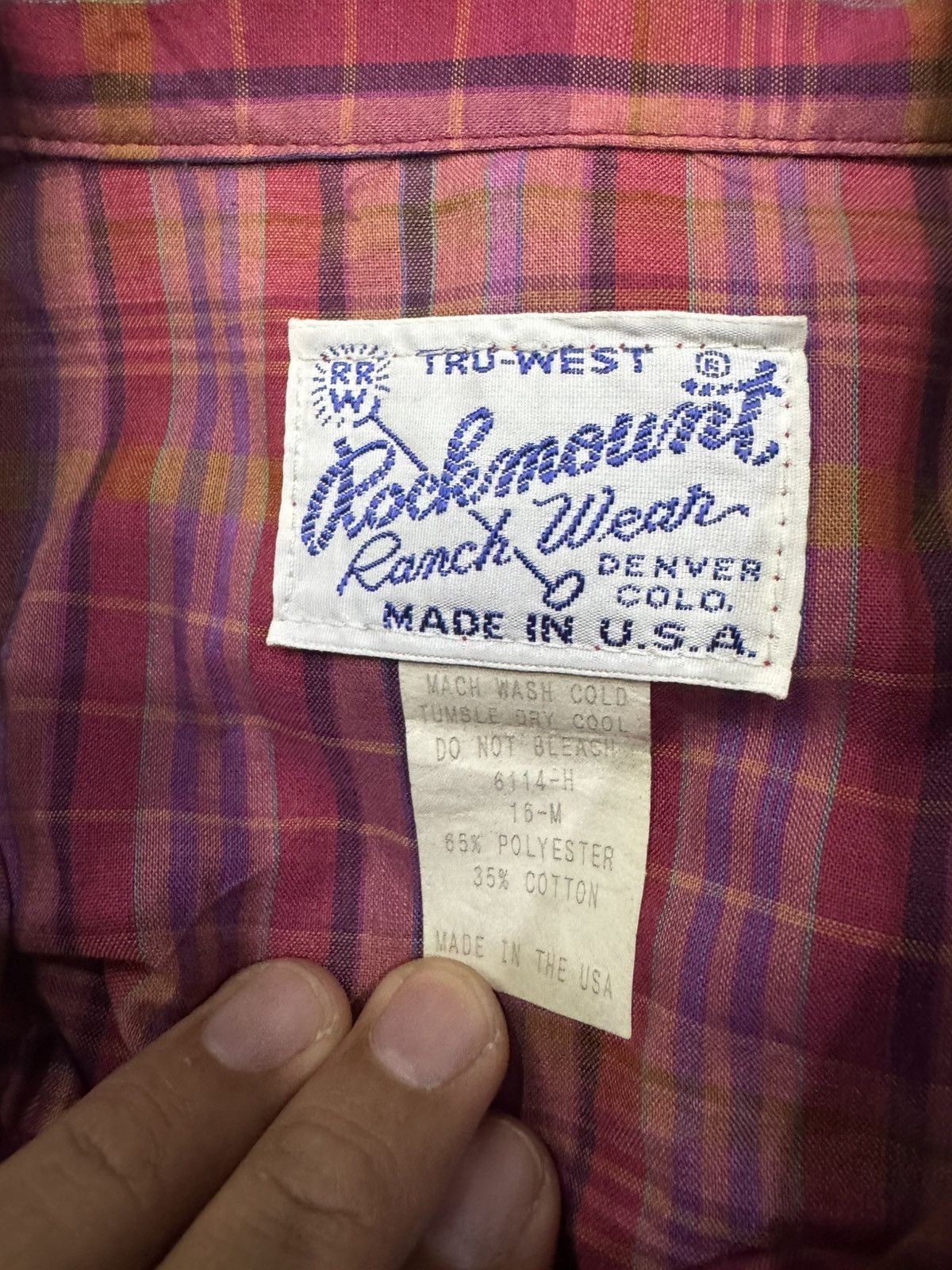 Rockmount Ranch Wear × Vintage ROCKMOUNT RANCH WEAR WESTERN RANCHMAN SHIRT BUTTON UP Size US M / EU 48-50 / 2 - 3 Thumbnail