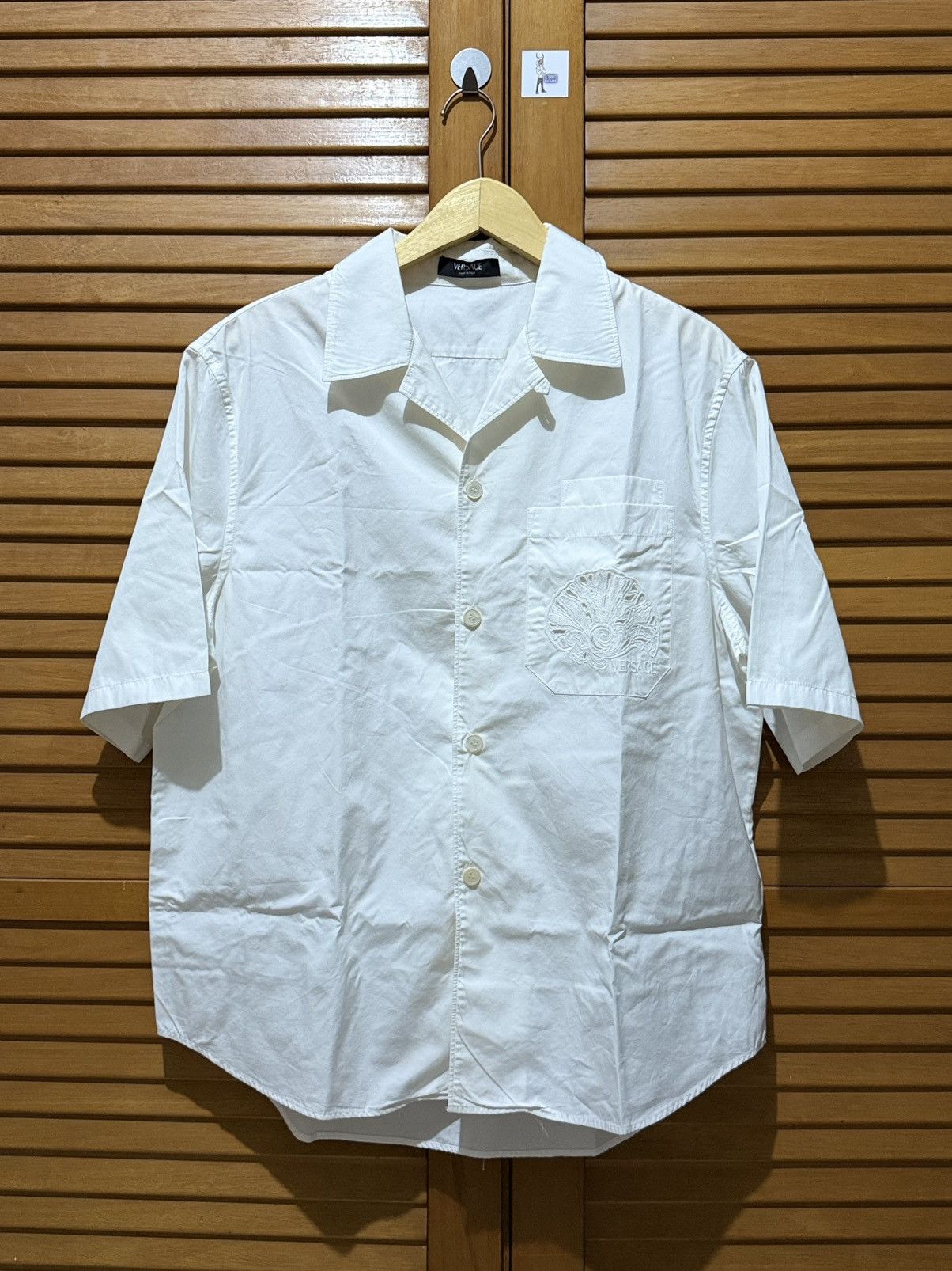 Versace Versace Barocco Sea Embroidered Shirt White Size US M / EU 48-50 / 2 - 2 Thumbnail