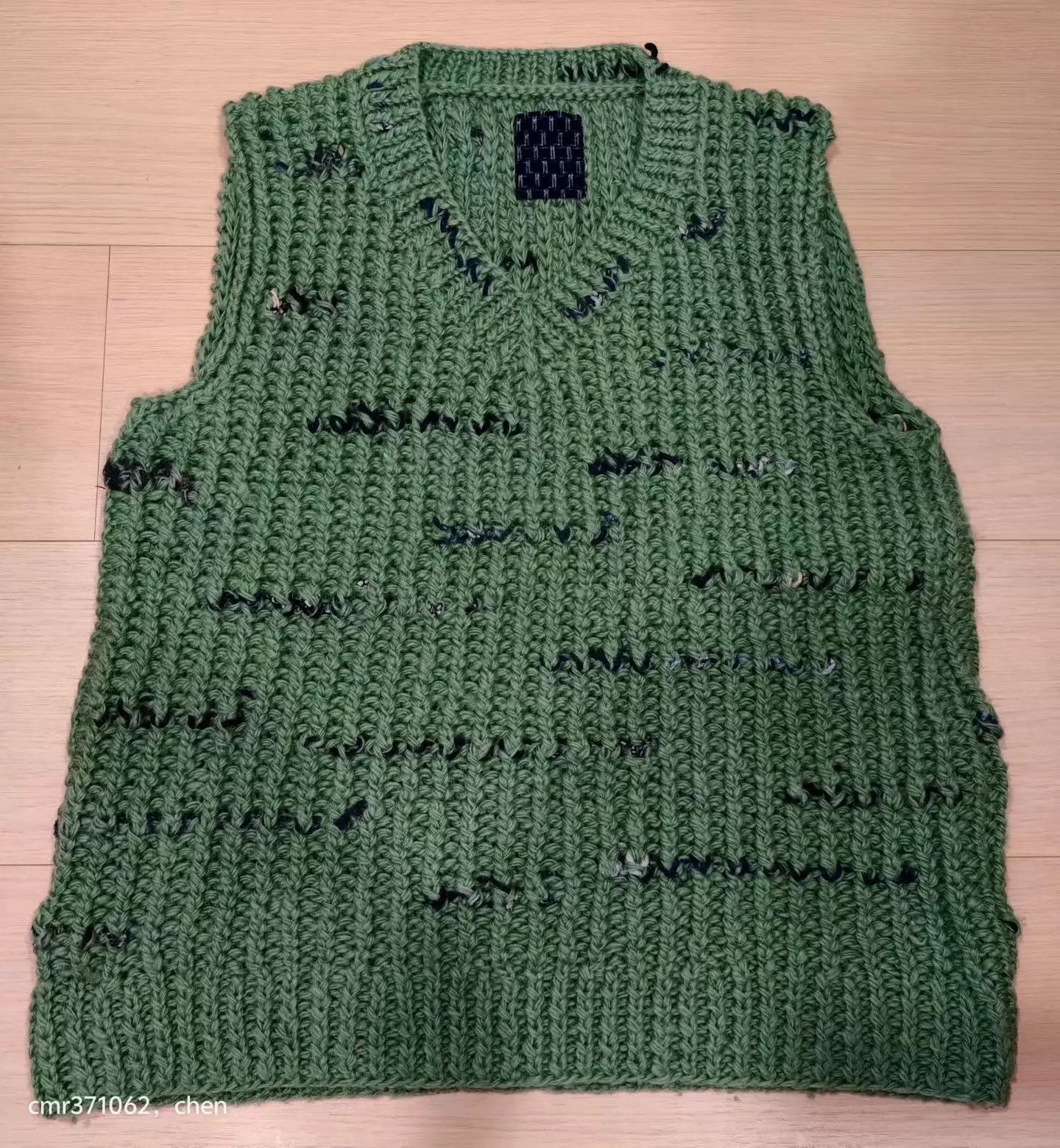 Visvim VISVIM 20 ICT V-NECK VEST N.D lt green 2 handwoven Size US M / EU 48-50 / 2 - 1 Thumbnail
