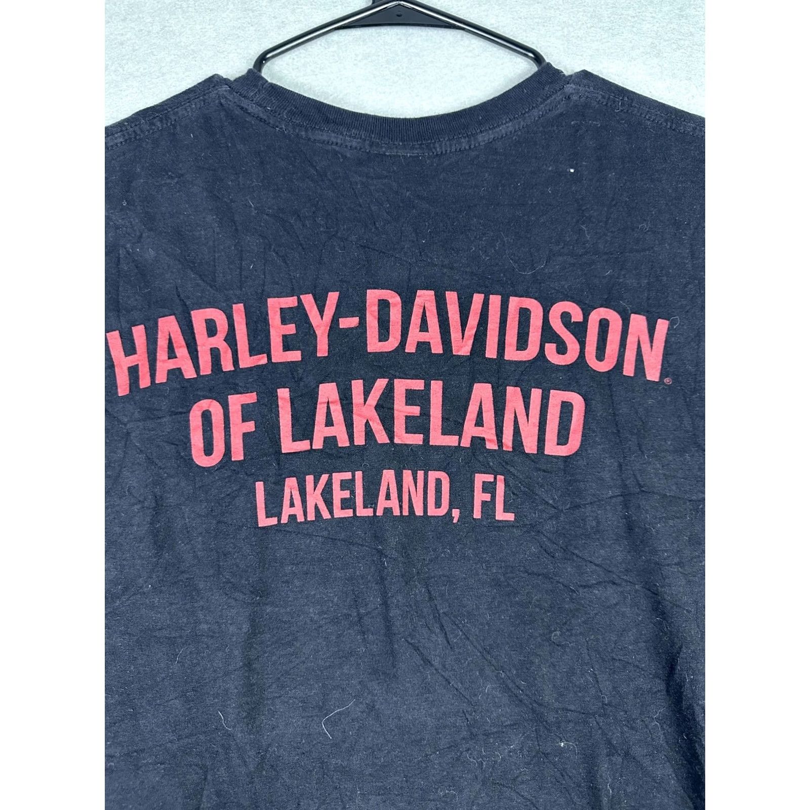 Harley Davidson Harley-Davidson Shirt Mens 3XL Sleeveless Biker Motorcycle Graphic Lakeland FL Black Size US XXL / EU 58 / 5 - 7 Thumbnail