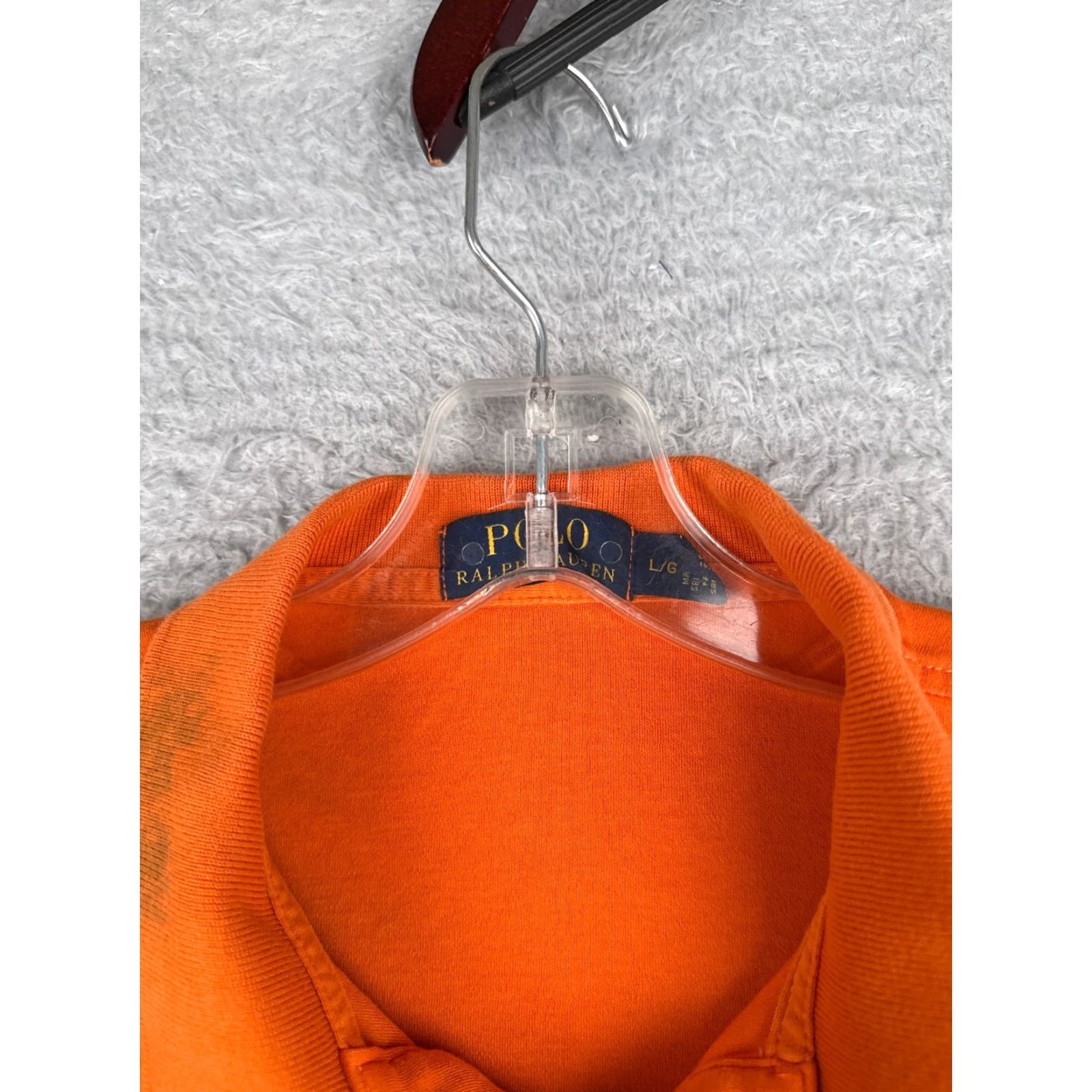 Ralph Lauren Polo Ralph Lauren Shirt Adult Large Orange 100% Cotton Short Sleeve Pony READ Size US L / EU 52-54 / 3 - 7 Thumbnail