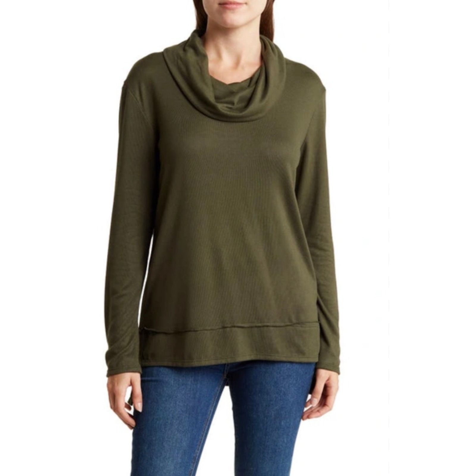 Other Forgotten Grace Green Long Sleeve Cowl Neck Sweater 3X NWOT Size 3XL / US 20-22 - 1 Thumbnail