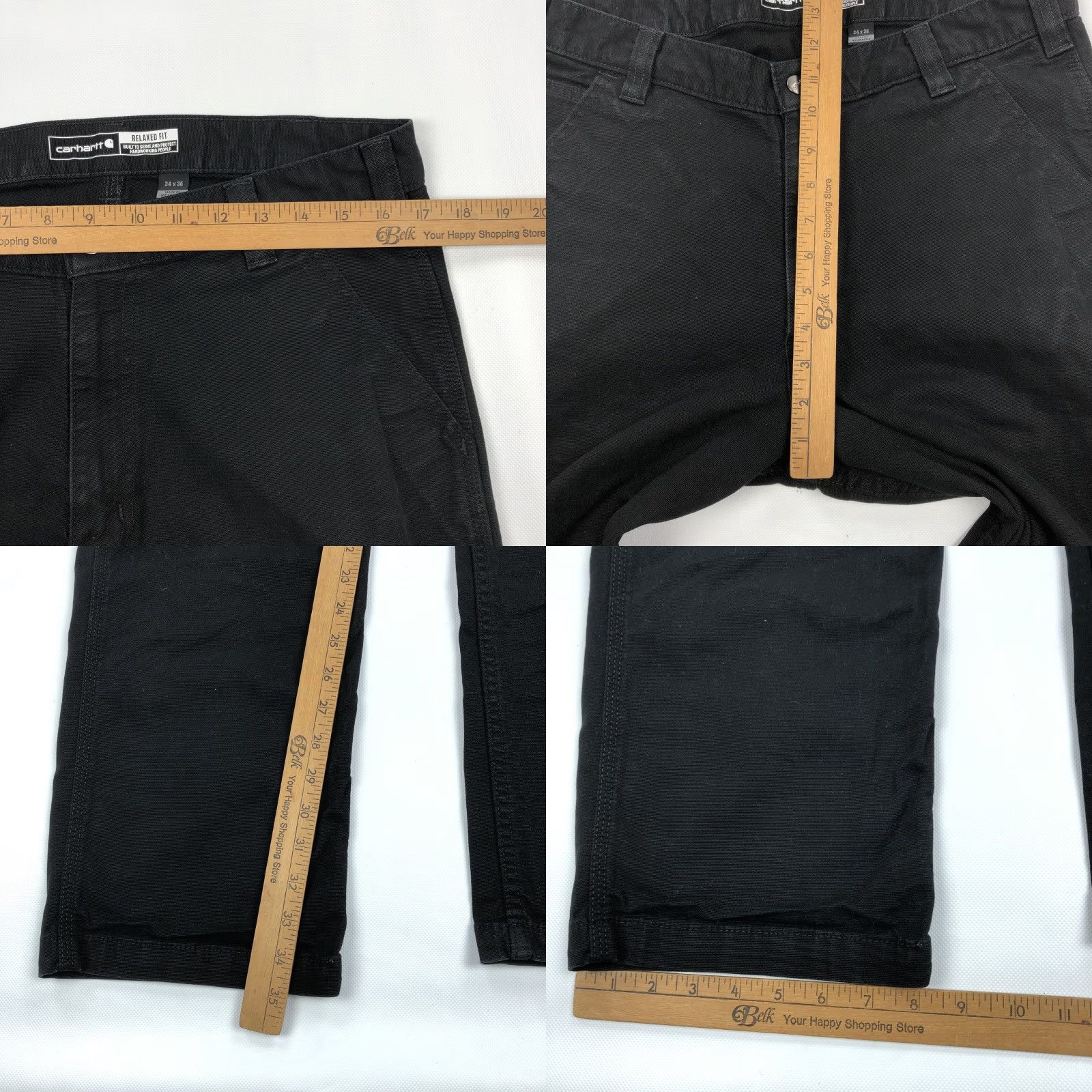 Carhartt Carhartt Men's 34x36 Rugged Flex Relaxed Fit Canvas Work Pants Black BN2291-M Size US 34 / EU 50 - 8 Thumbnail