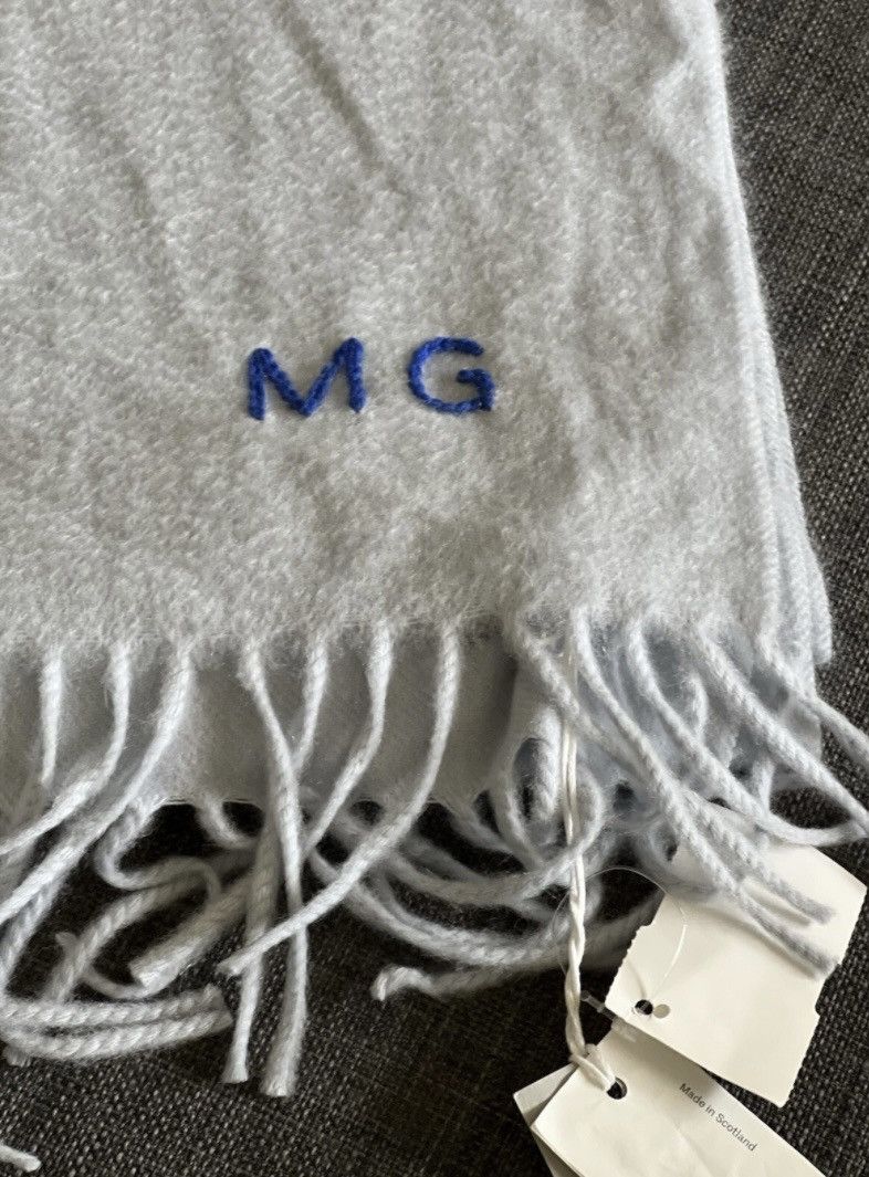 Begg x Co Begg & Co Arran 100% Cashmere Light Blue Scarf Size ONE SIZE - 2 Thumbnail