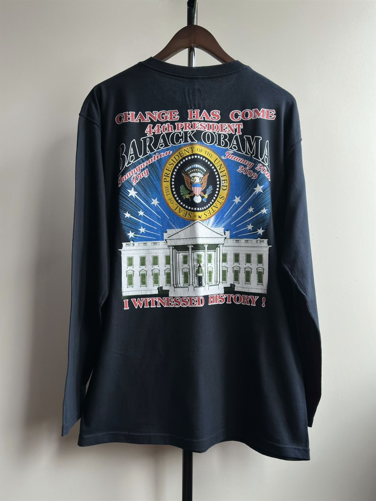 Rap Tees × Vintage Vintage y2k Barack Obama Inauguration Rap Style Shirt Size US L / EU 52-54 / 3 - 2 Thumbnail