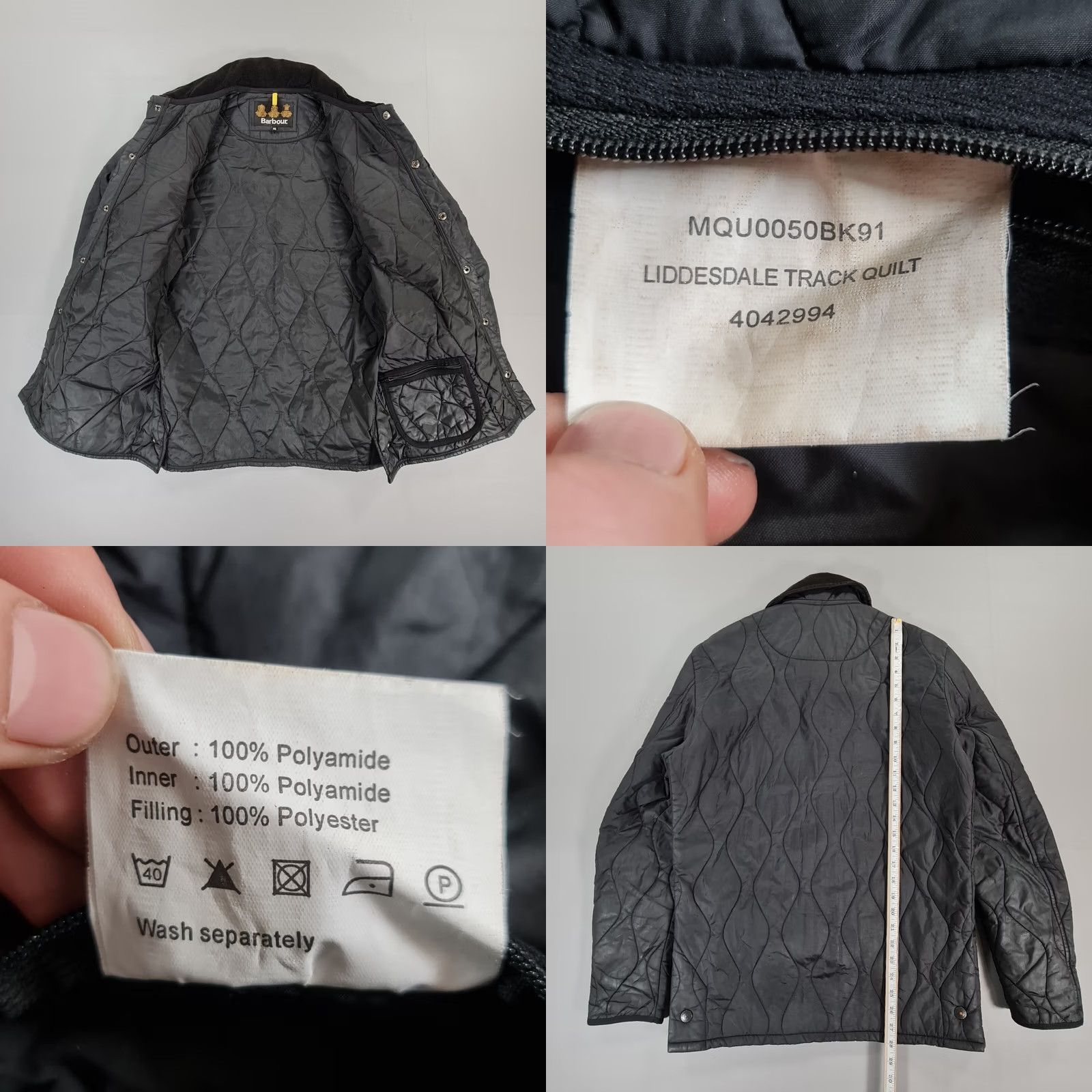 Barbour Barbour Mens Jacket Black XS Liddesdale Quilted Lightweight Casual Size US XS / EU 42 / 0 - 8 Thumbnail