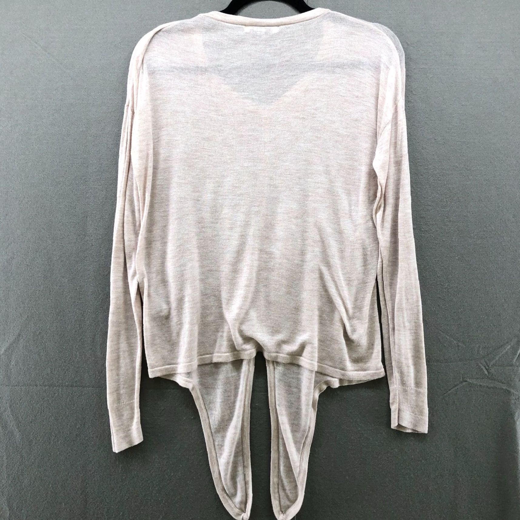 Madewell Madewell Lightweight Long Sleeve Tie Front T Shirt Womens Small Ivory Size S / US 4 / IT 40 - 2 Thumbnail