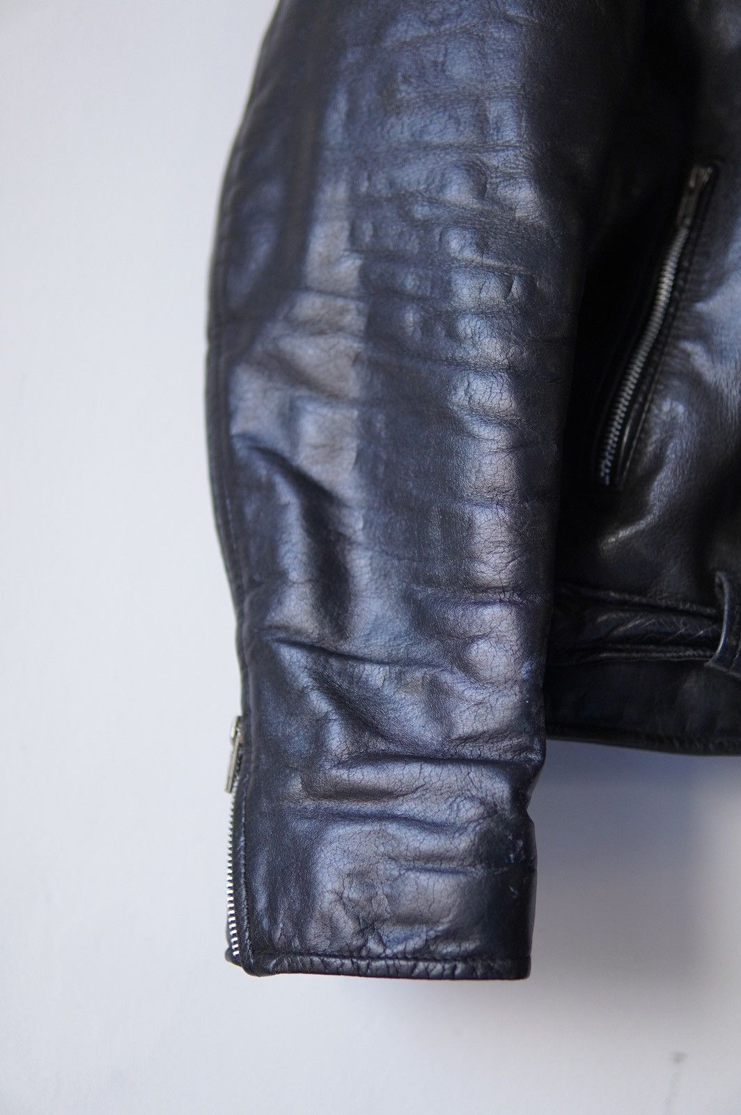 Genuine Leather Vintage Leather Biker Moto Jacket Size US L / EU 52-54 / 3 - 6 Thumbnail