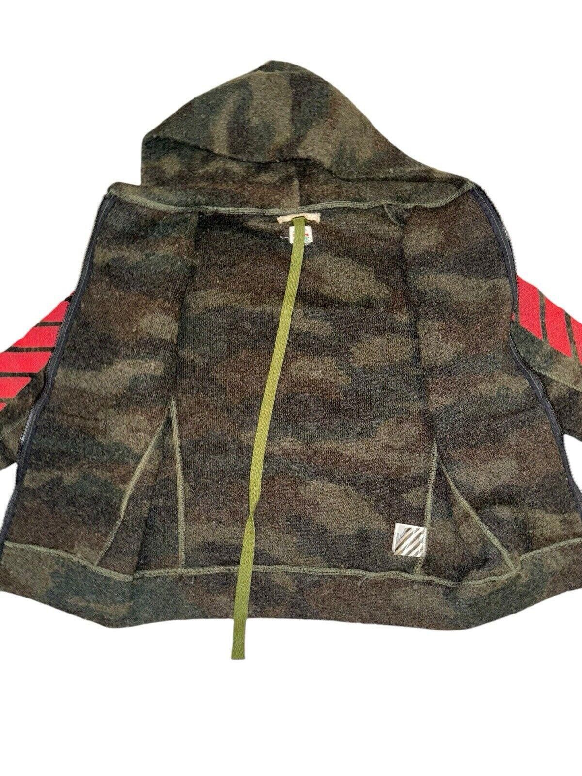 Designer Off-White Virgil Abloh Camouflage Full Zip Hoodie Jacket M Size US 32 / EU 48 - 4 Thumbnail