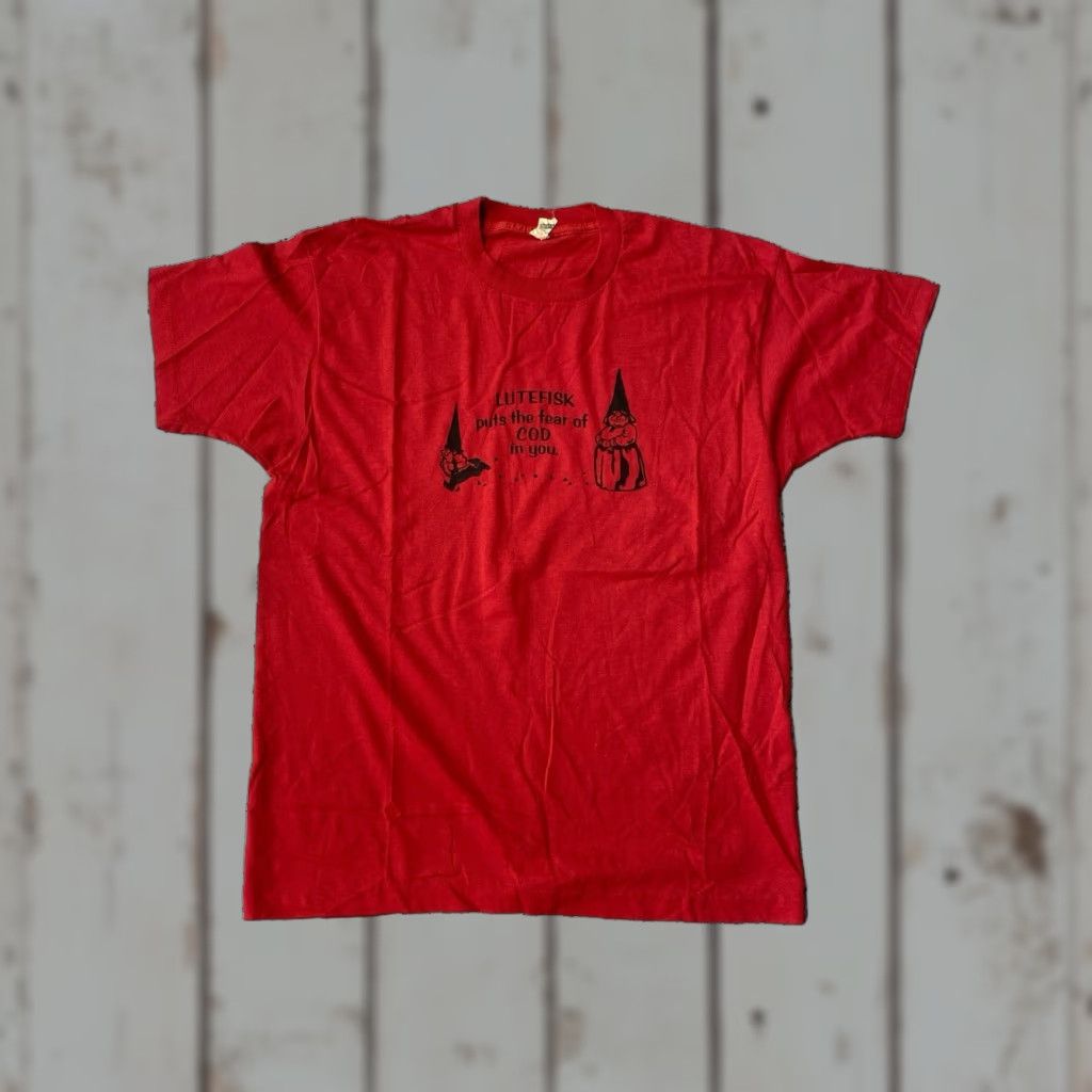 Vintage VINTAGE Screen Stars T-Shirt XL Red USA Men Short Sleeve Cotton Blend No holes or stains Size US XL / EU 56 / 4 - 1 Thumbnail
