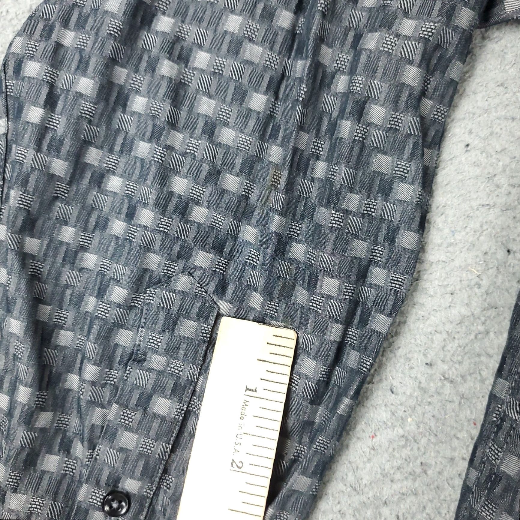 Luchiano Visconti LUCHIANO VISCONTI Button-Up Shirt Men's Medium Gray Geometric Casual Long Sleeve Modern Size US M / EU 48-50 / 2 - 4 Thumbnail