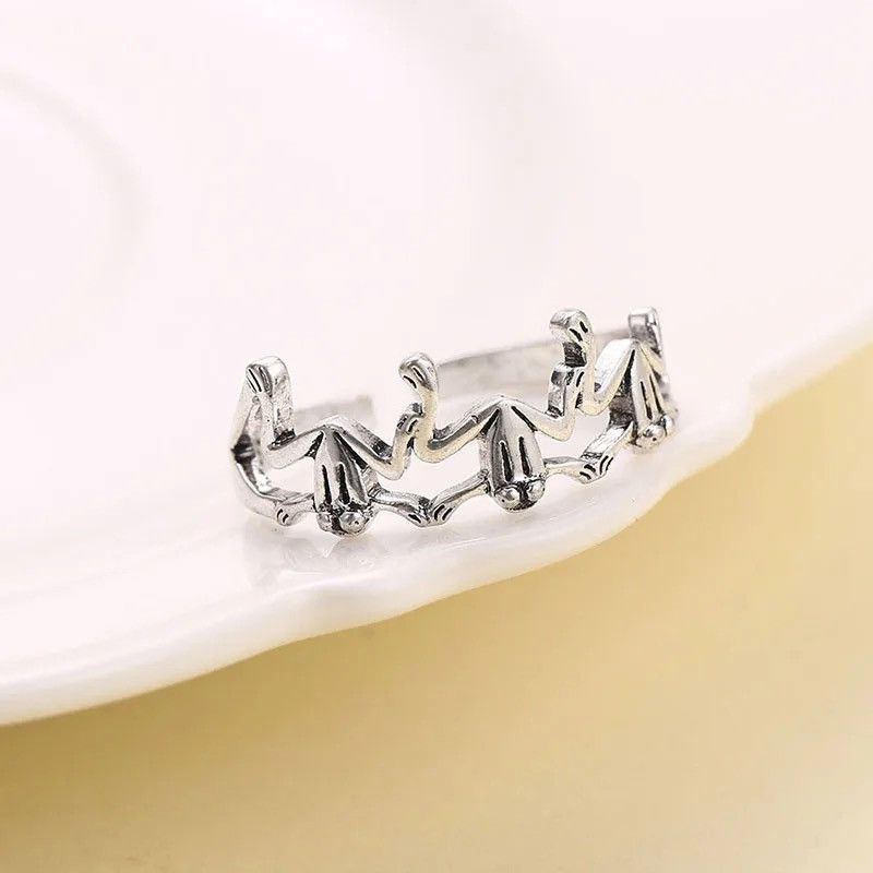 Jewelry × Vintage Retro Frog Opening Adjustable Alloy Ring Size ONE SIZE - 2 Thumbnail