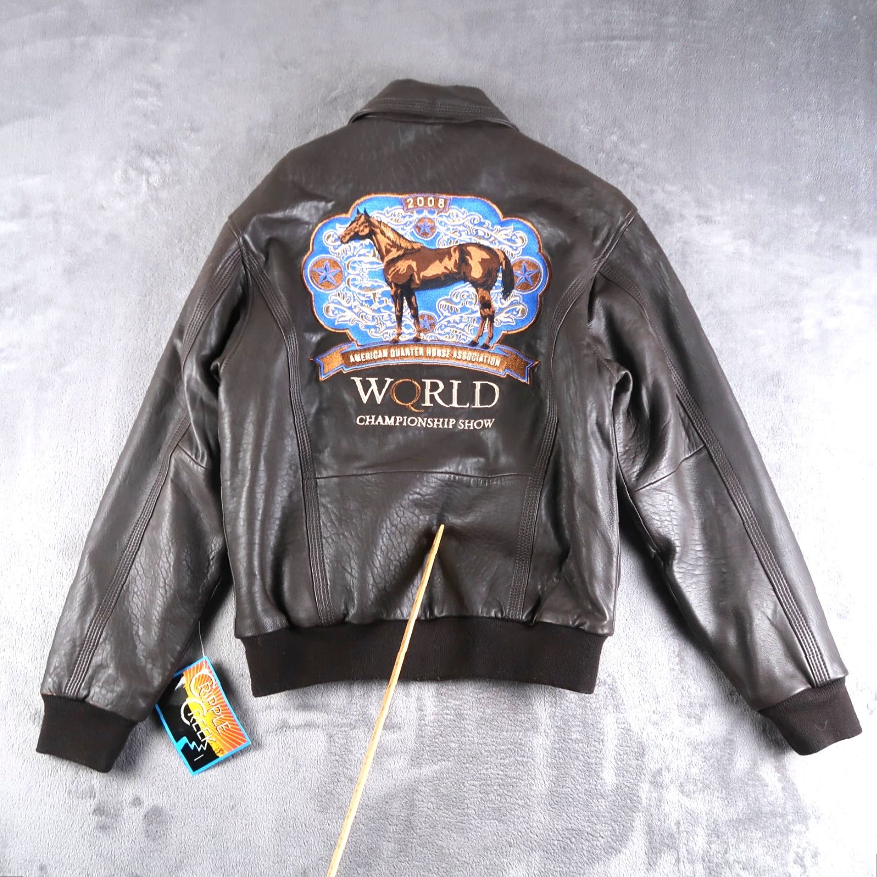 Vintage VINTAGE Cripple Creek Leather Bomber Jacket Women 3XS Brown XXXS Size Size XXS / US 00 / IT 34 - 2 Thumbnail