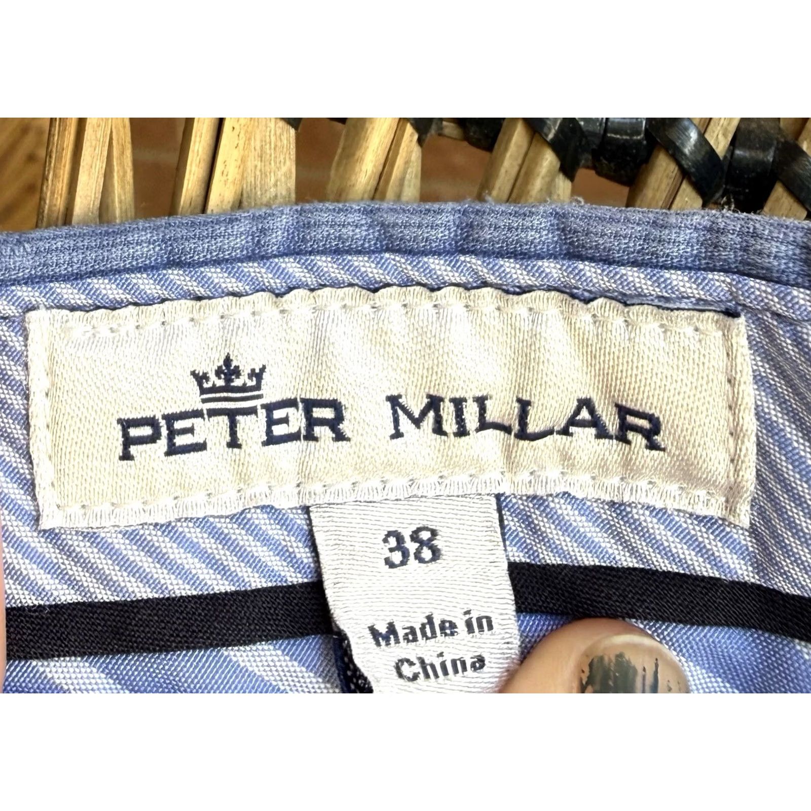 Peter Millar Peter Millar Crown Golf Shorts Blue Chino Stretch 38 Men Regular Tailored Flat Front Water Resistant Logo Easy Care Size US 38 / EU 54 - 4 Thumbnail
