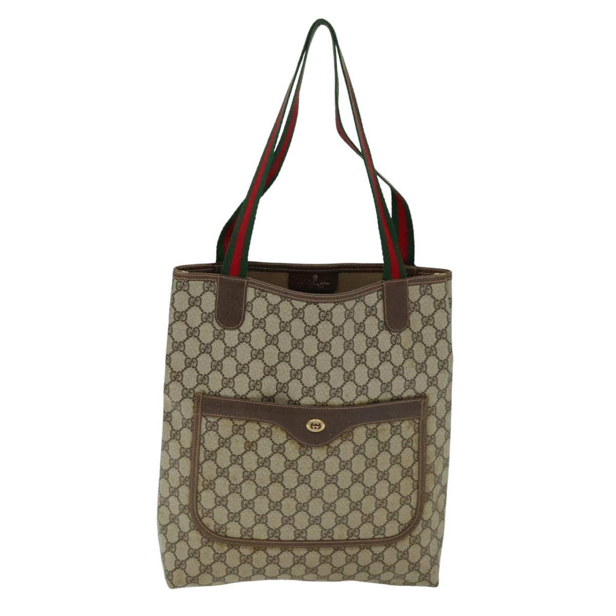 Gucci Shima Line Beige Canvas Tote Bag (Pre-Owned) Size ONE SIZE - 1 Thumbnail