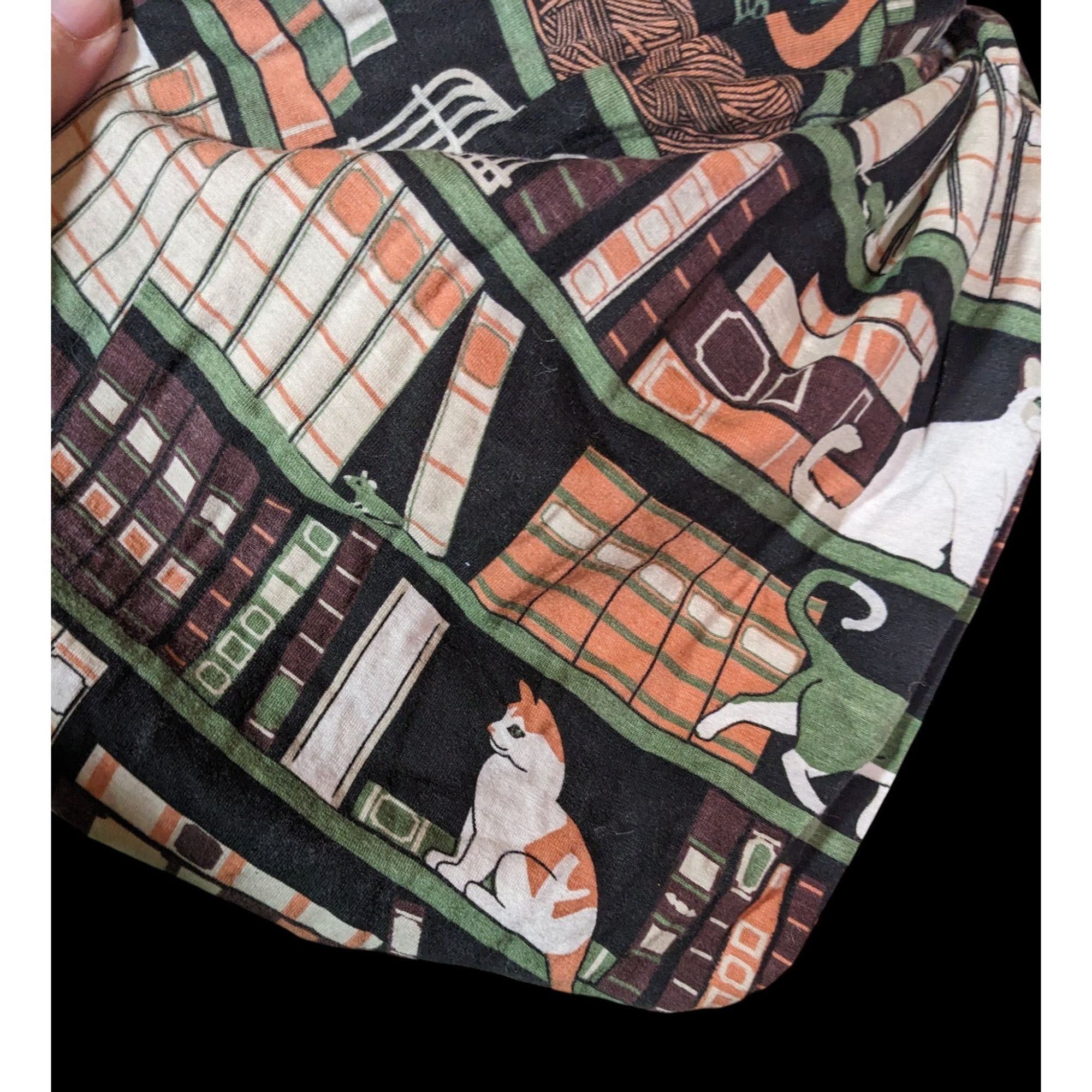 Other Quirky Cats On Bookshelves Printed Infinity Scarf Size ONE SIZE - 3 Thumbnail