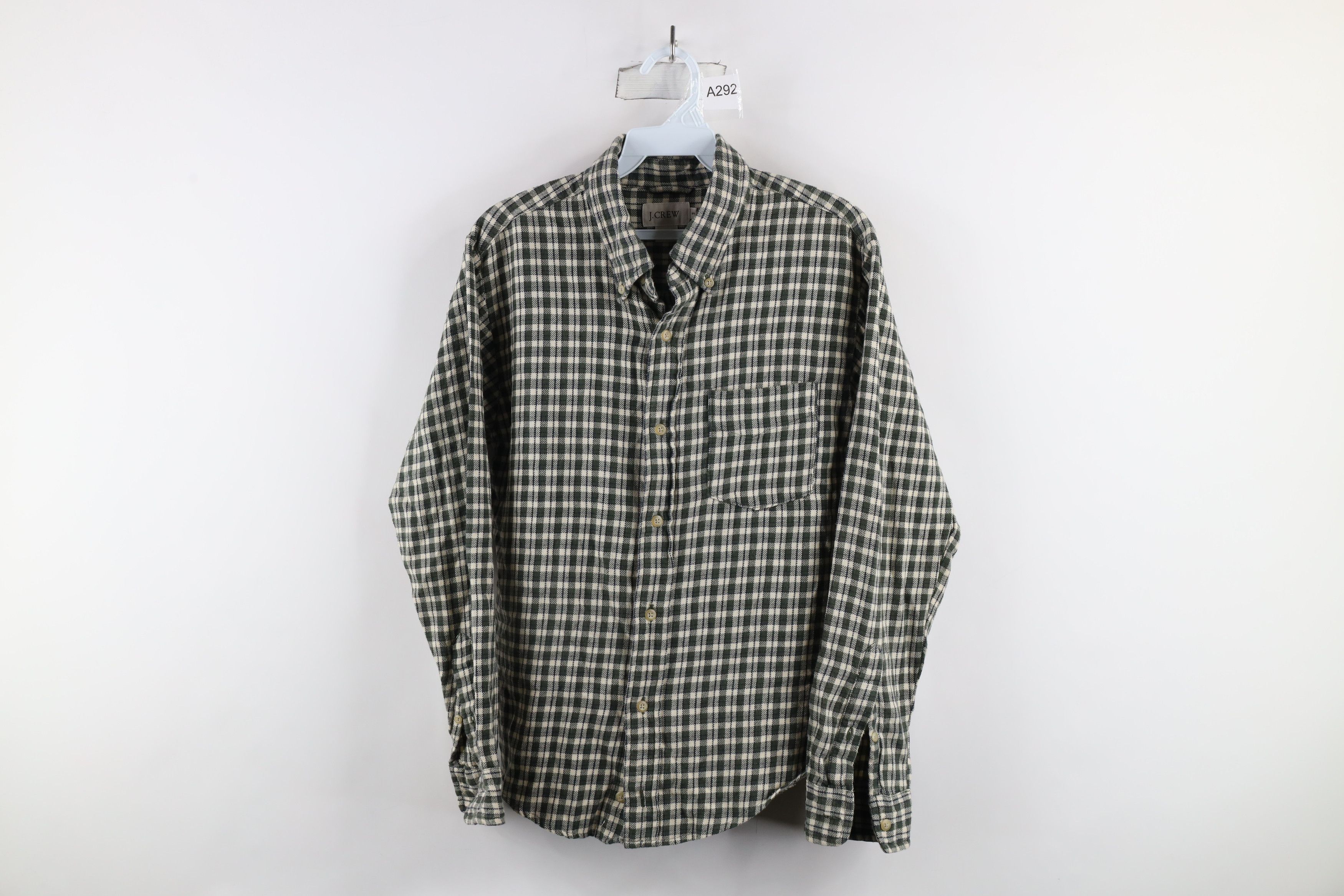 J.Crew × Vintage Vintage 90s J Crew Flannel Collared Button Down Shirt Plaid Size US S / EU 44-46 / 1 - 1 Thumbnail