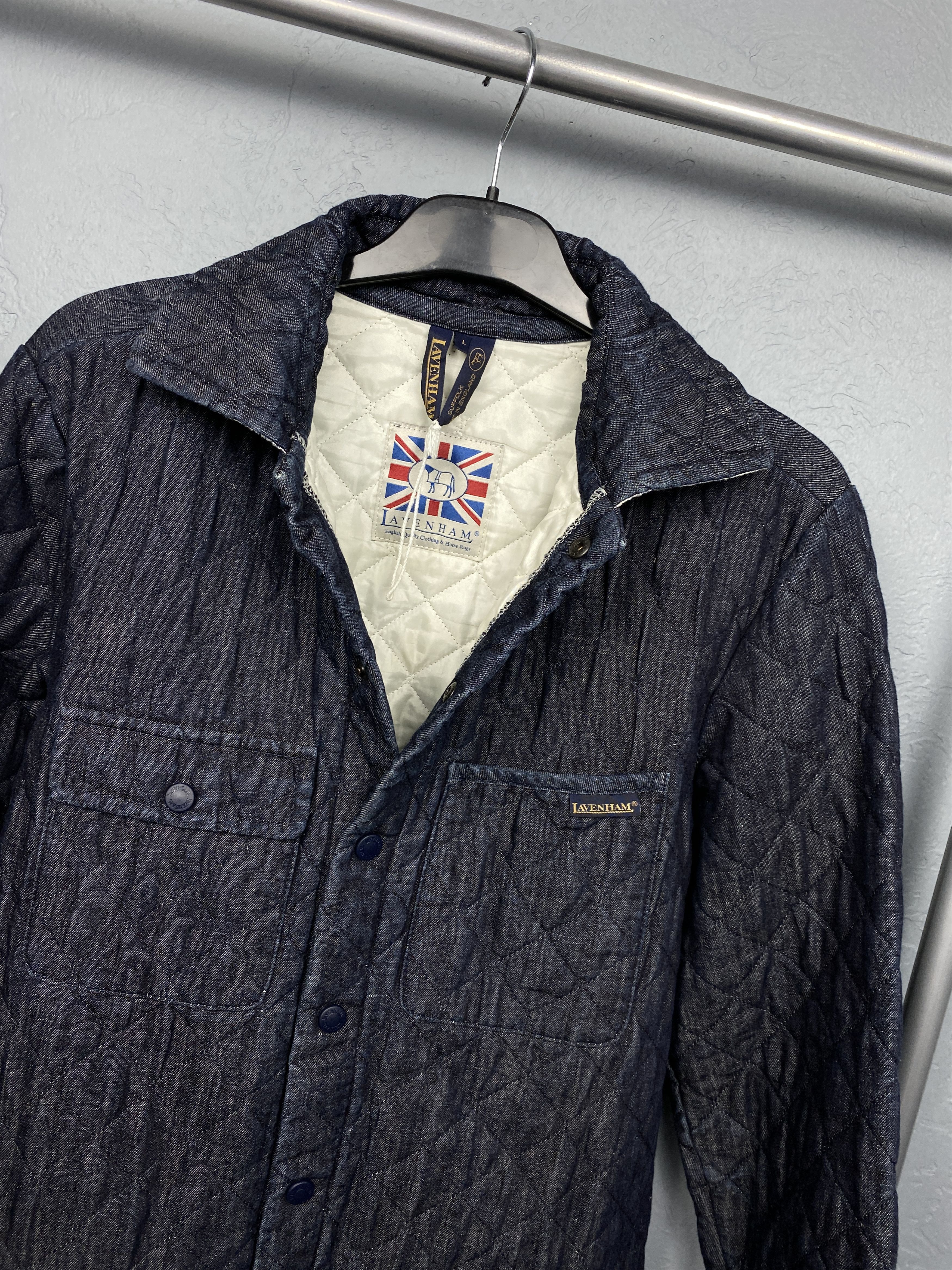 Lavenham × Vintage Lavenham Vintage Mens LINEN Quilted Light Jacket Size US L / EU 52-54 / 3 - 2 Thumbnail