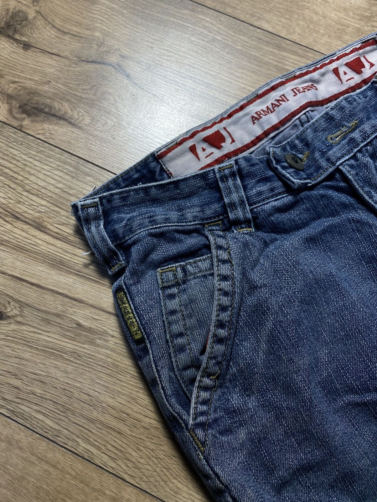 Armani Armani Blue Double Knee Cargo Bondage Denim Jeans sz 30 Size US 30 / EU 46 - 4 Thumbnail