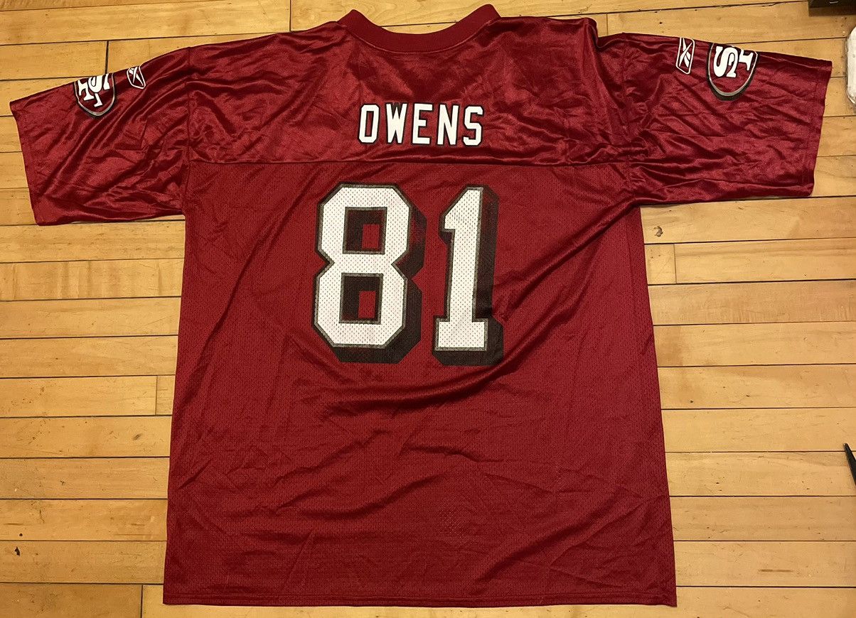 Vintage Adidas TERRELL OWENS No 81 SAN FRANCISCO 49ers (2XL) Football Jersey