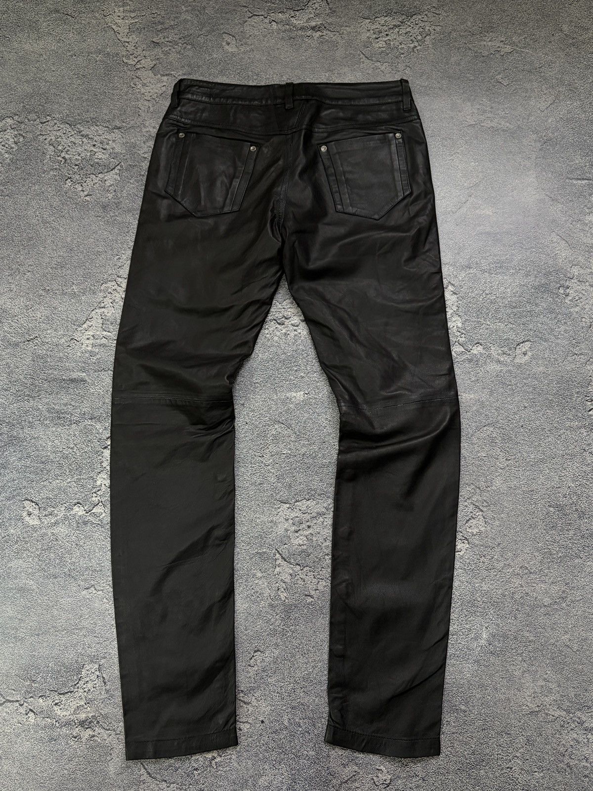 Diesel Black Gold Diesel Black Gold Lambskin Leather Pants Snap Detail 27 Size 27" / US 4 / IT 40 - 4 Thumbnail