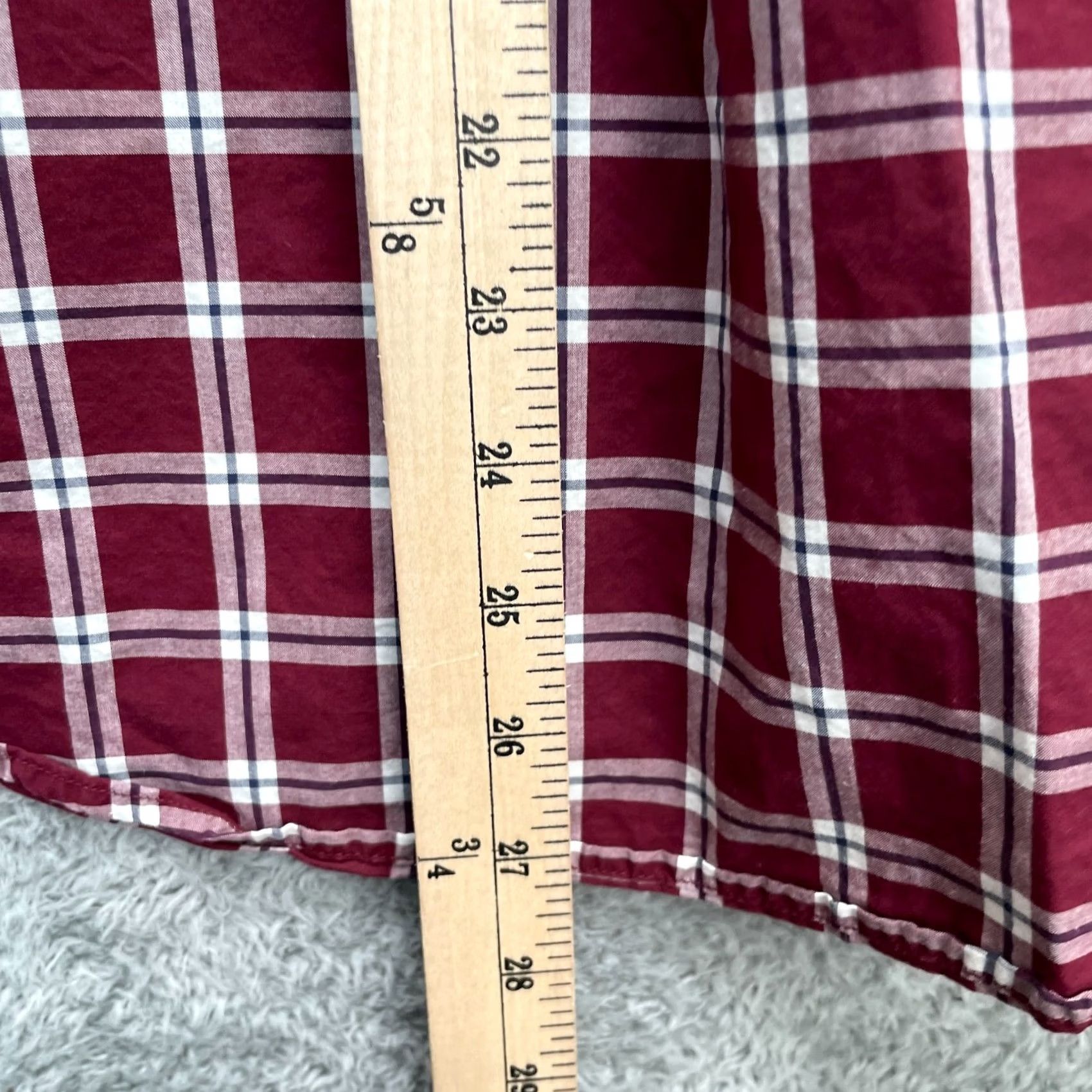 Uniqlo Uniqlo Shirt Mens XS Red Extra Small Cotton Broadcloth Plaid Button-Down Long Sleeve Collared Size US XS / EU 42 / 0 - 6 Thumbnail