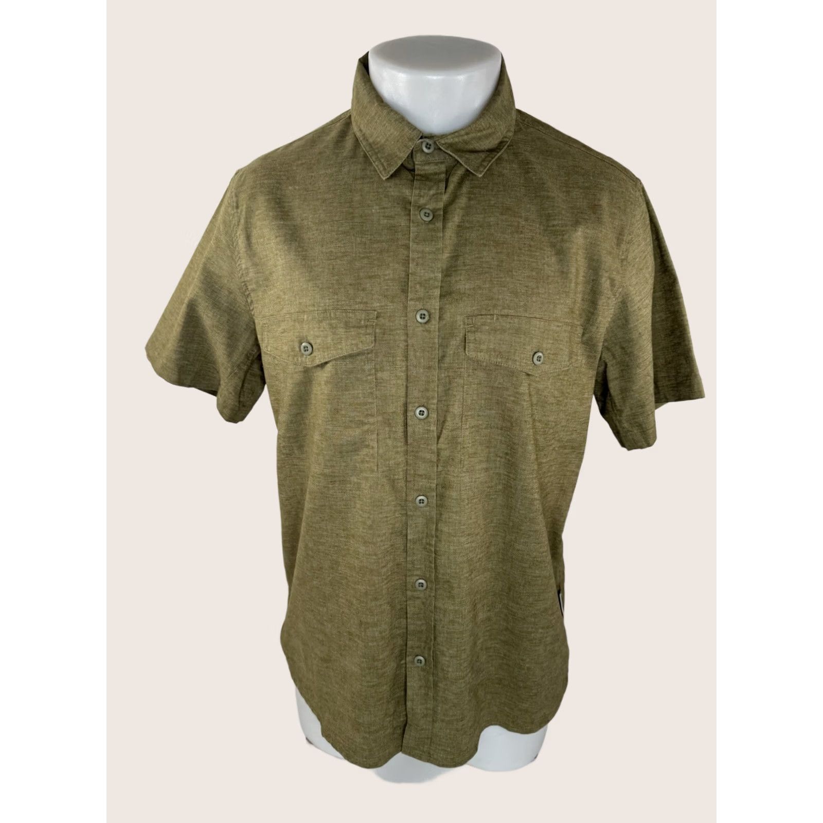 Vintage EDGEVALE SHIRT Mens M Green Hemp Blend Vented EXCELLENT Size US M / EU 48-50 / 2 - 1 Thumbnail