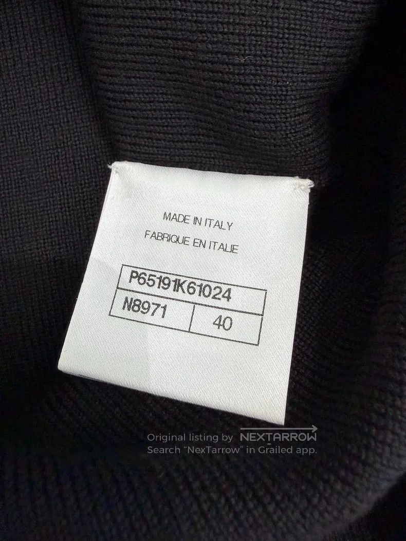 Chanel Chanel Black and white stitching doll collar woollen sweat Size S / US 4 / IT 40 - 5 Thumbnail