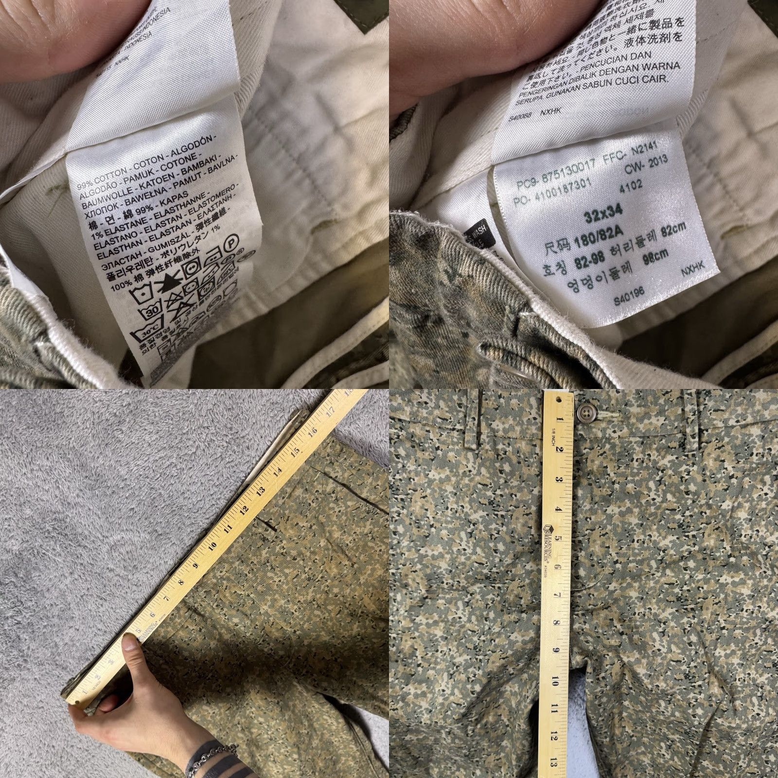 Levi's Levis Pants Mens 32x34 Camo Trouser Army Utility Baggy Work Military Fatigue Cargo Pants Mens Regular Green Camouflage Army Theme 90s? Size US 32 / EU 48 - 8 Thumbnail