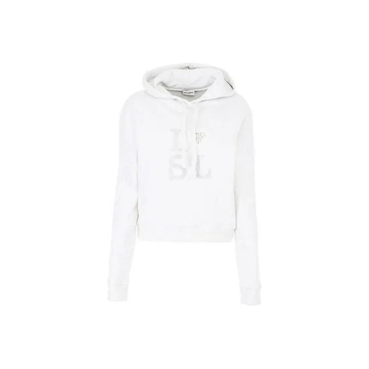 Saint Laurent Paris Saint Laurent Logo Drawstring Hoodie for Women 0079 Size S / US 4 / IT 40 - 1 Thumbnail