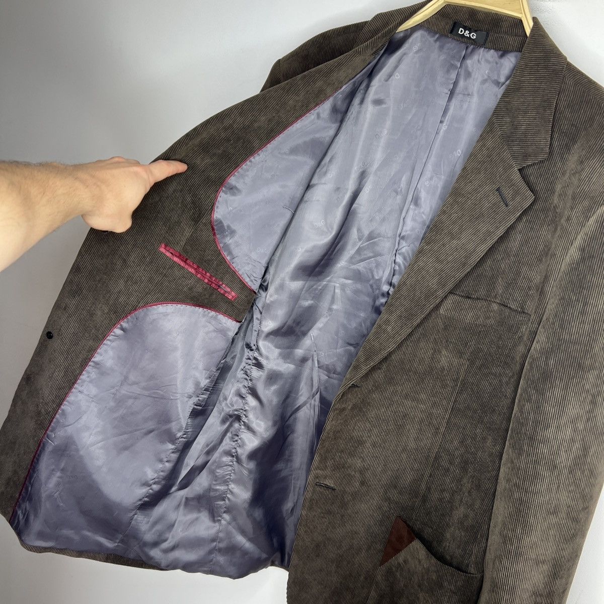Dolce & Gabbana Dolce & Gabbana Brown vintage sun faded corduroy used blazer Size 46R - 8 Thumbnail