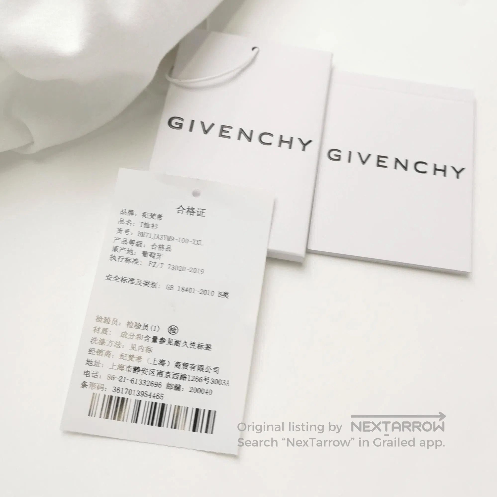 Givenchy Givenchy XXL Cotton Logo Crew Neck T-Shirt. Size US XXL / EU 58 / 5 - 1 Thumbnail