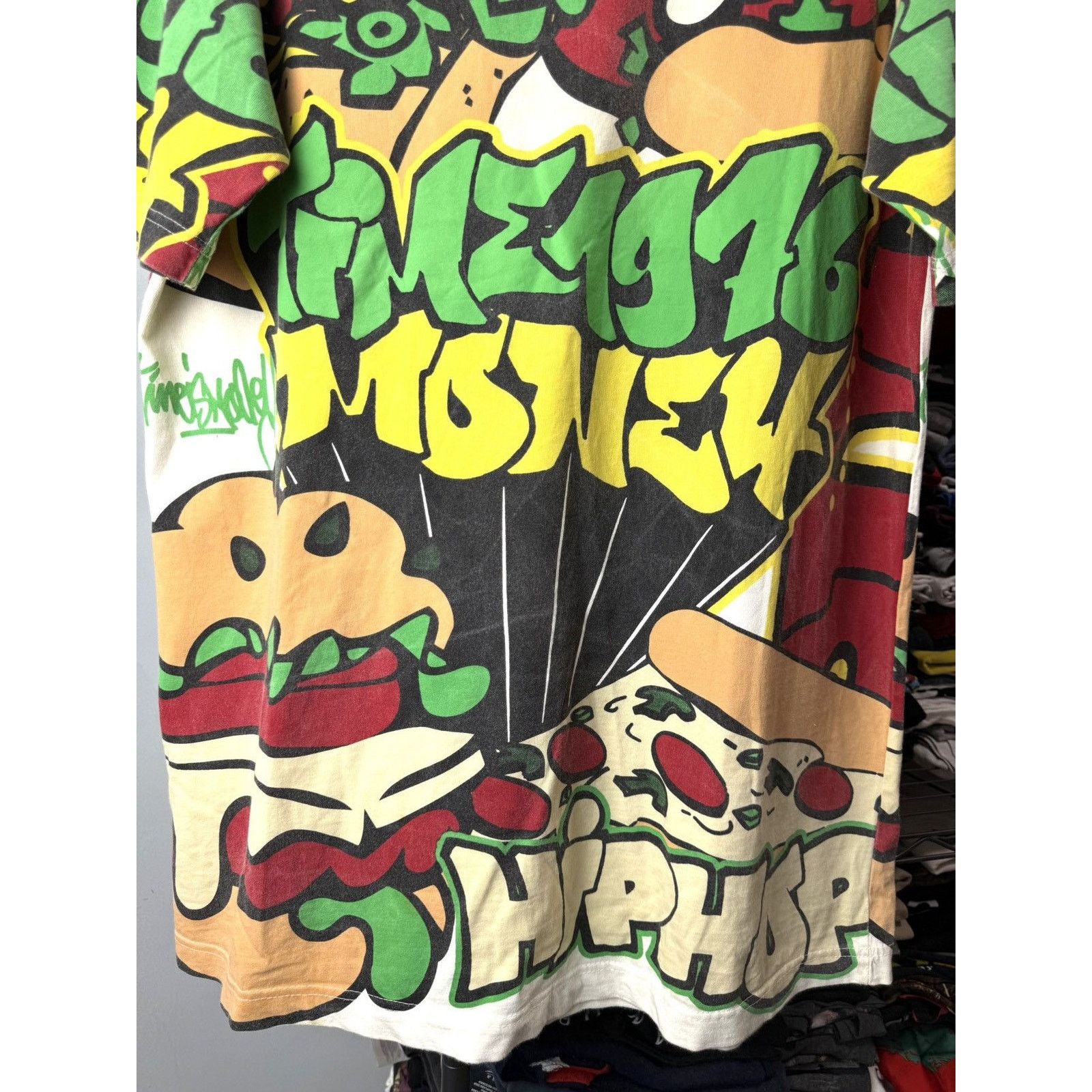 Rap Tees Rare! 1990’s Vintage Graffiti Rap Time Money T Shirt Size US L / EU 52-54 / 3 - 3 Thumbnail