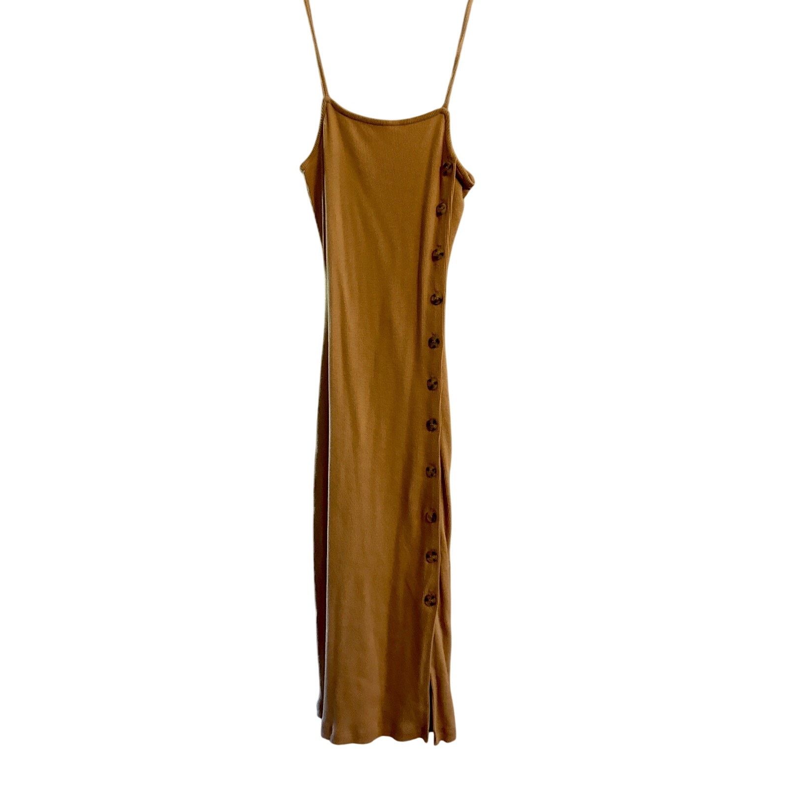 French Connection French Connection Ribbed Knit Button Side Midi Dress Size 2 Size XS / US 0-2 / IT 36-38 - 1 Thumbnail