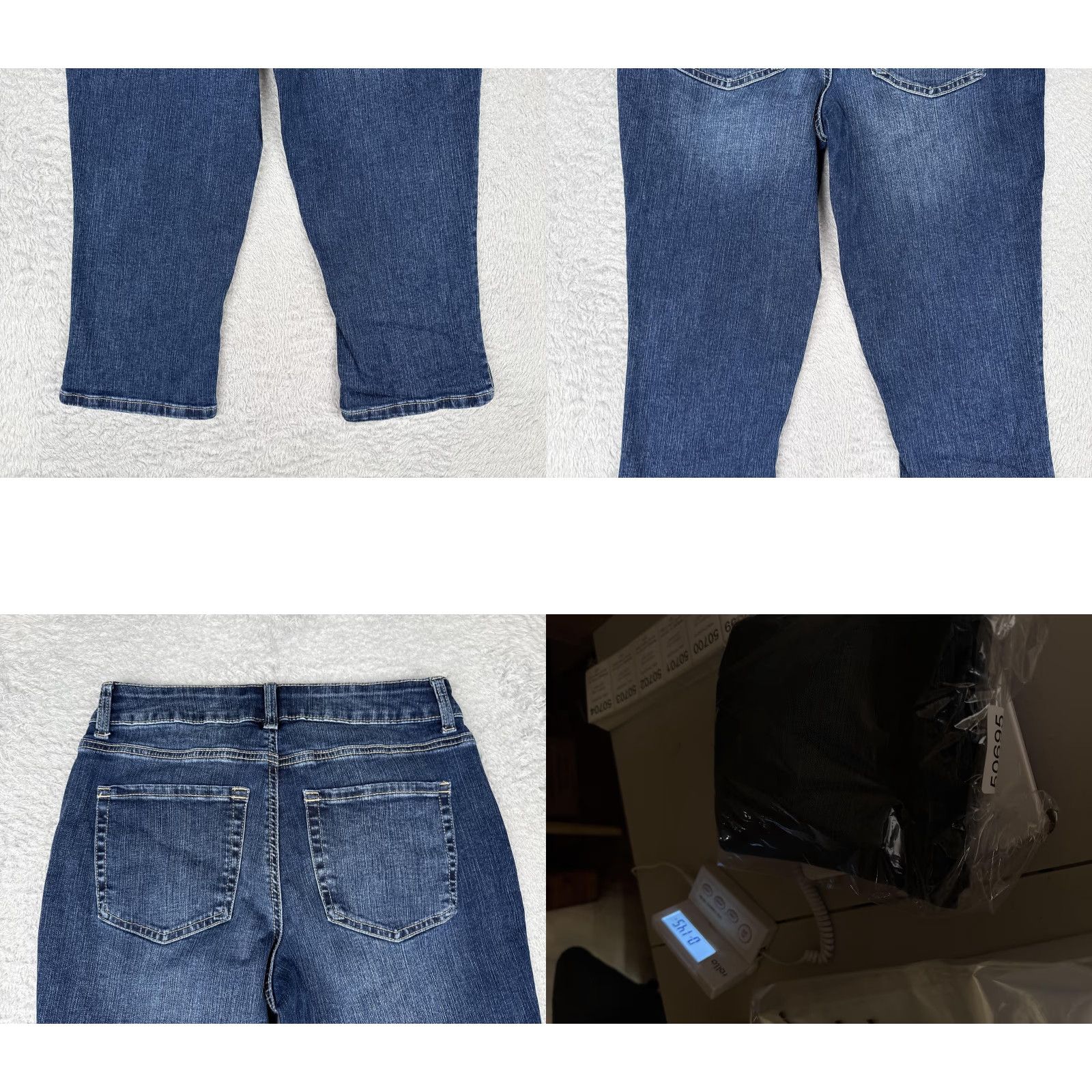 Vintage M Jeans by Maurice's Capri Pants Womens 8 Blue Denim Cropped Stretch Size 30" / US 8 / IT 44 - 10 Thumbnail